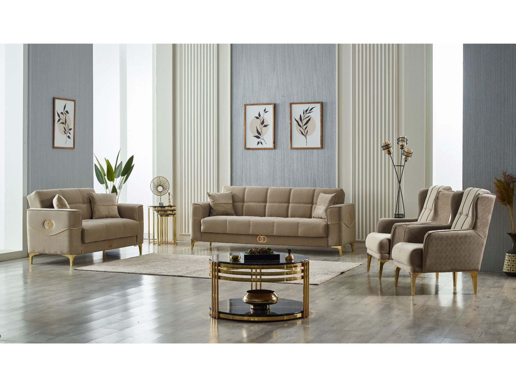 Clara Convertible Sofa Beige