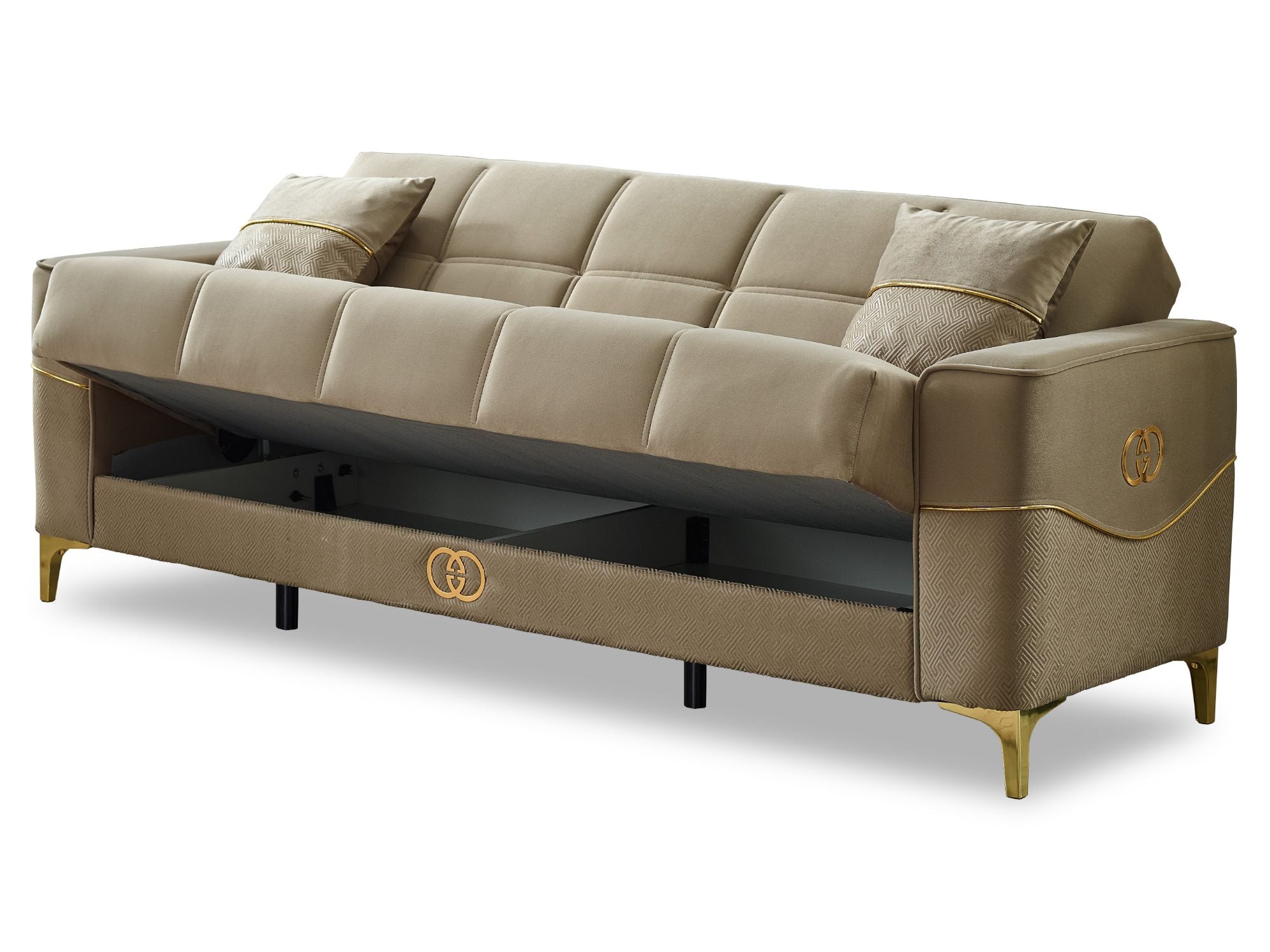 Clara Convertible Livingroom (2 Sofa & 2 Chair) Beige