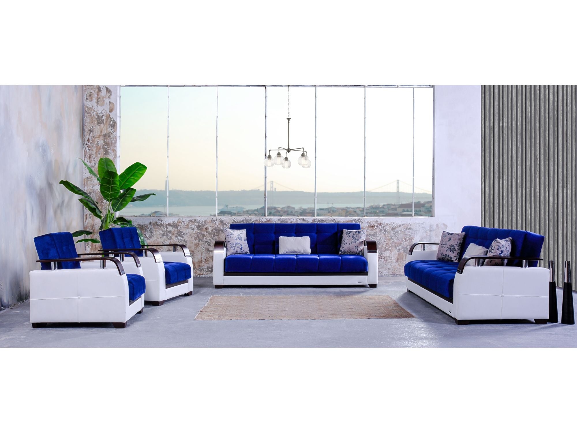 Regina Convertible Livingroom Loveseat Navy