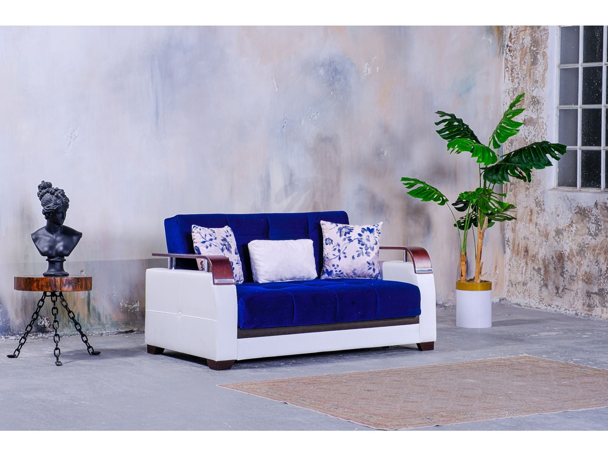 Regina Convertible Livingroom Loveseat Navy