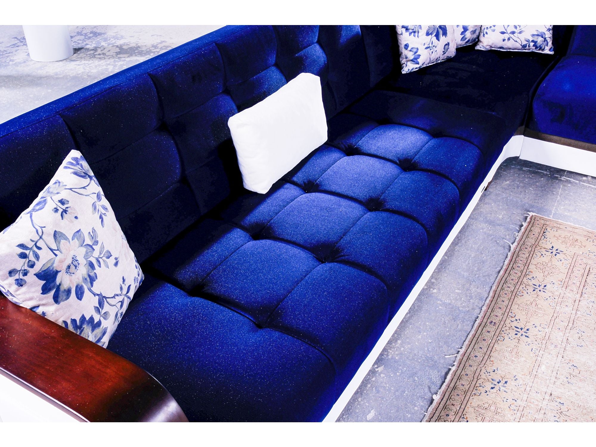 Regina Convertible Sectional Navy
