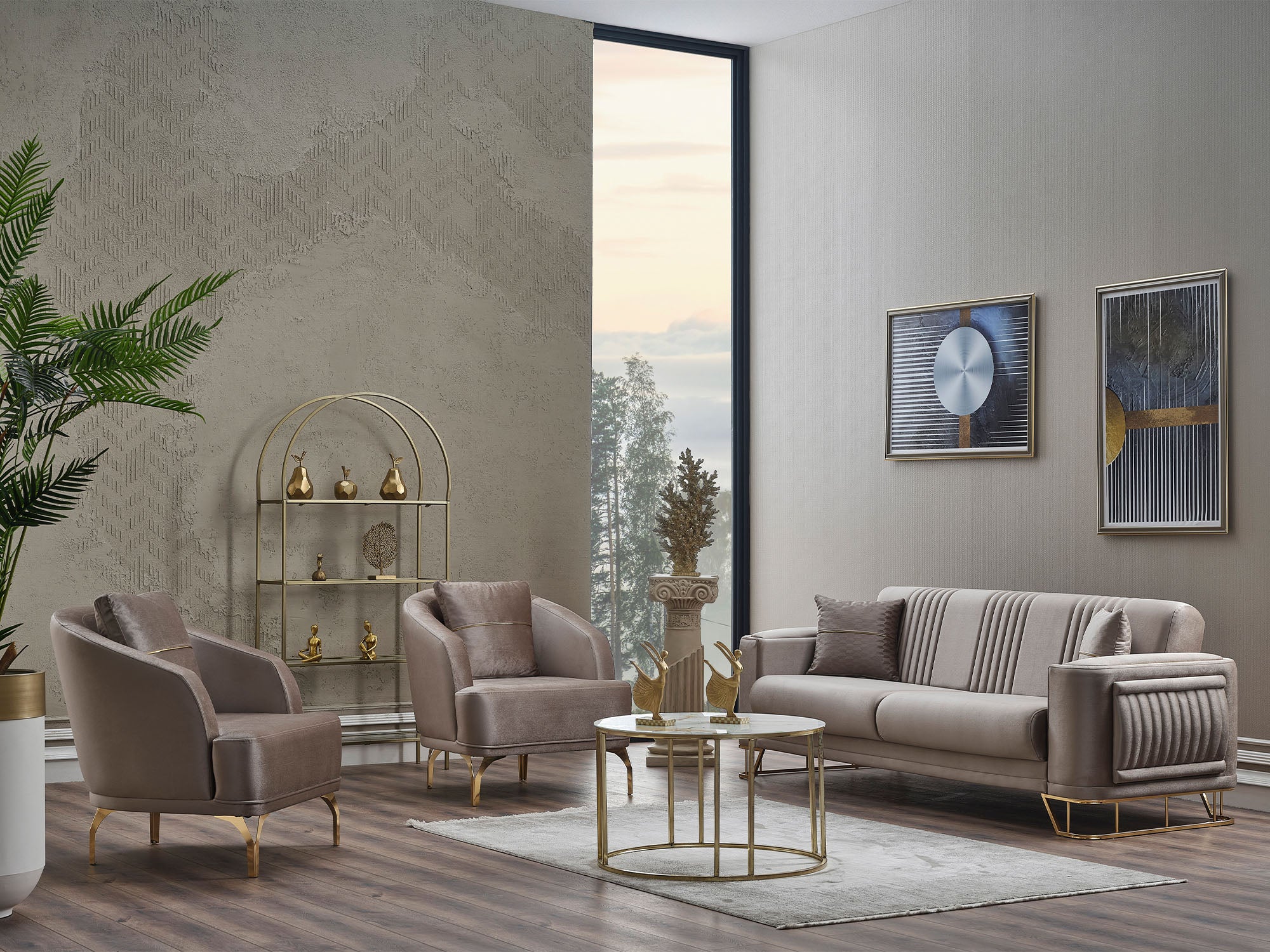 Dante 3-pieces (Sofa & Loveseat & Chair) Livingroom