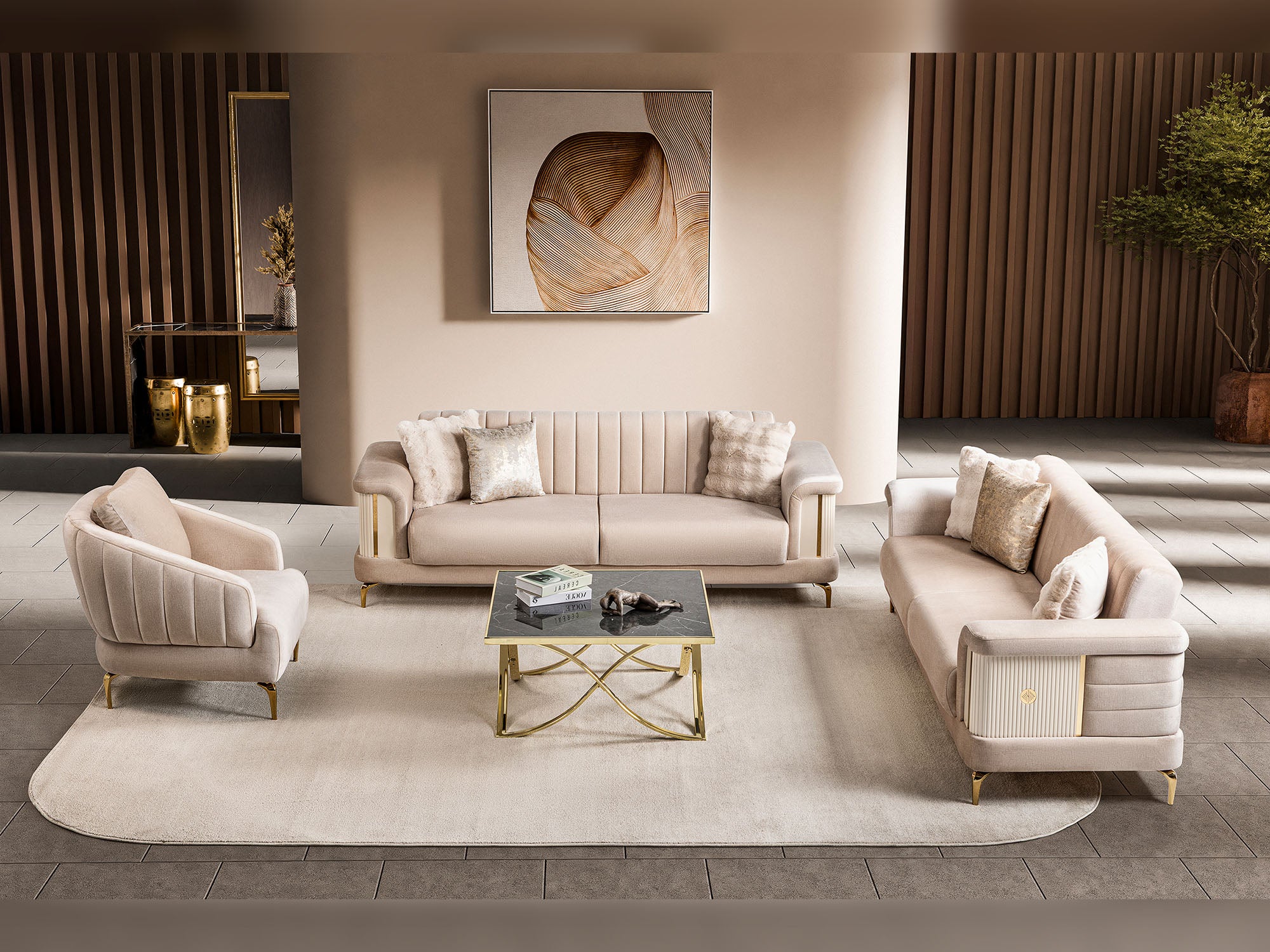 Elano 3-pieces (Sofa & Loveseat & Chair) Livingroom Set