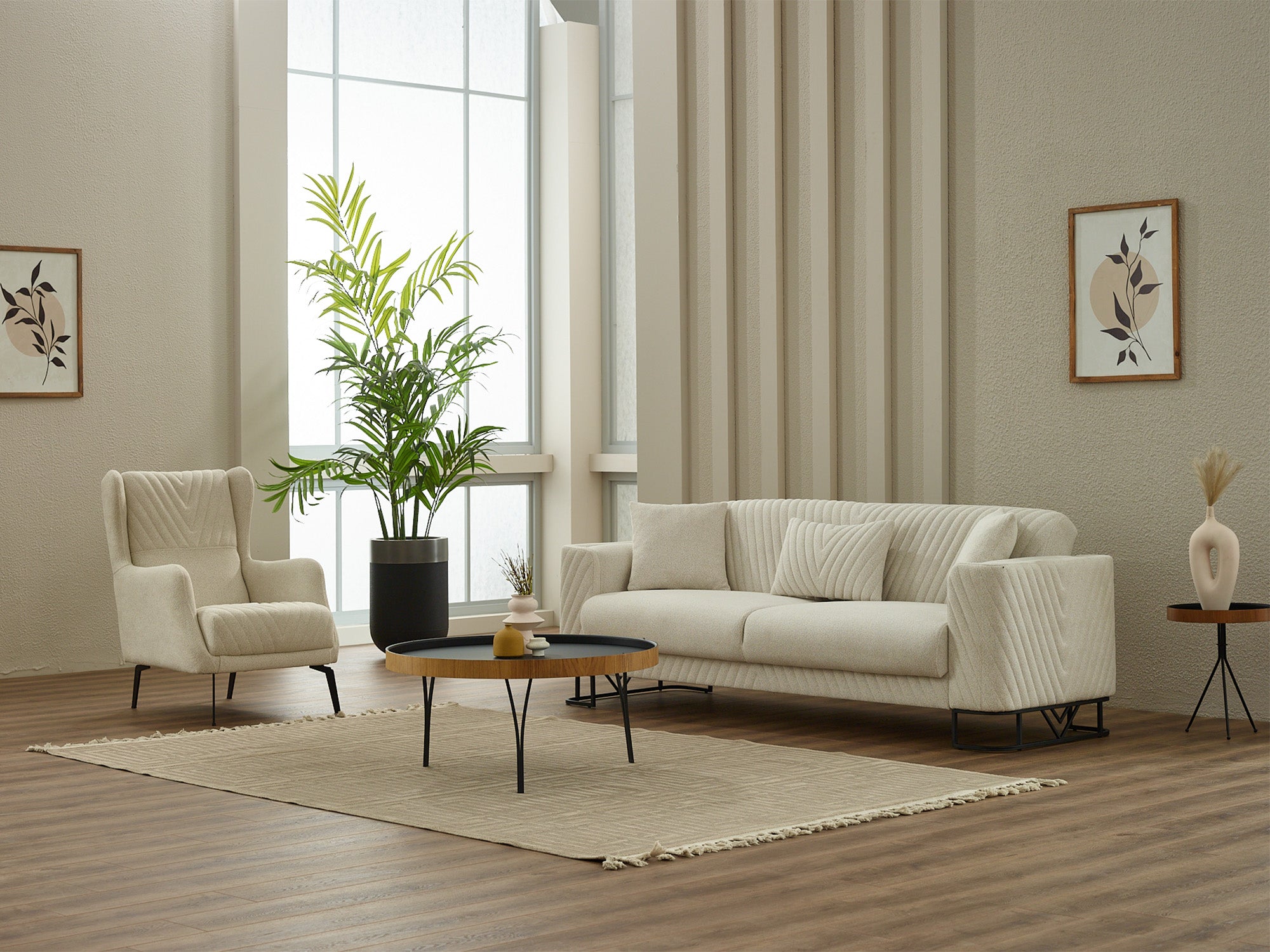 Elegance 3-pieces (Sofa & Loveseat & Chair) Livingroom