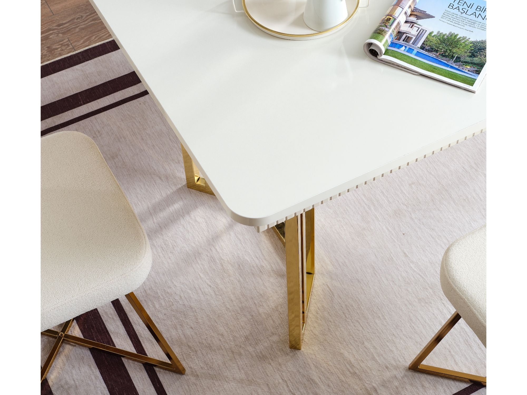 Marsel Diningroom (Consol With Mirror & Dining Table & 6 Dining Chair)