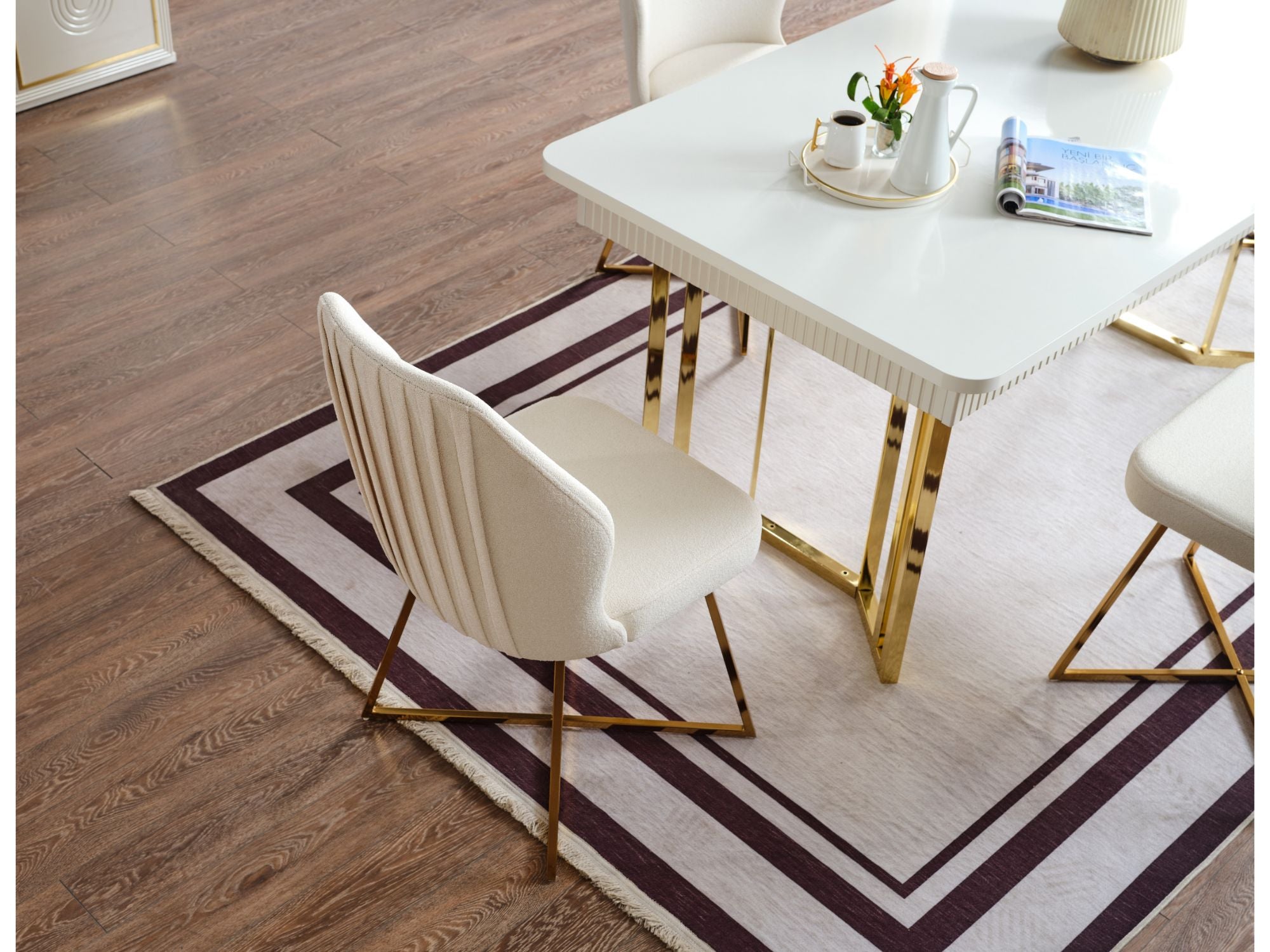 Marsel Diningroom (Consol With Mirror & Dining Table & 6 Dining Chair)