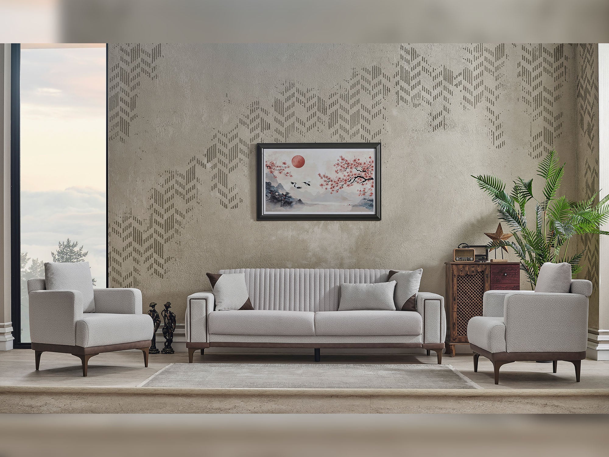 Elit 3-pieces (Sofa & Loveseat & Chair) Livingroom
