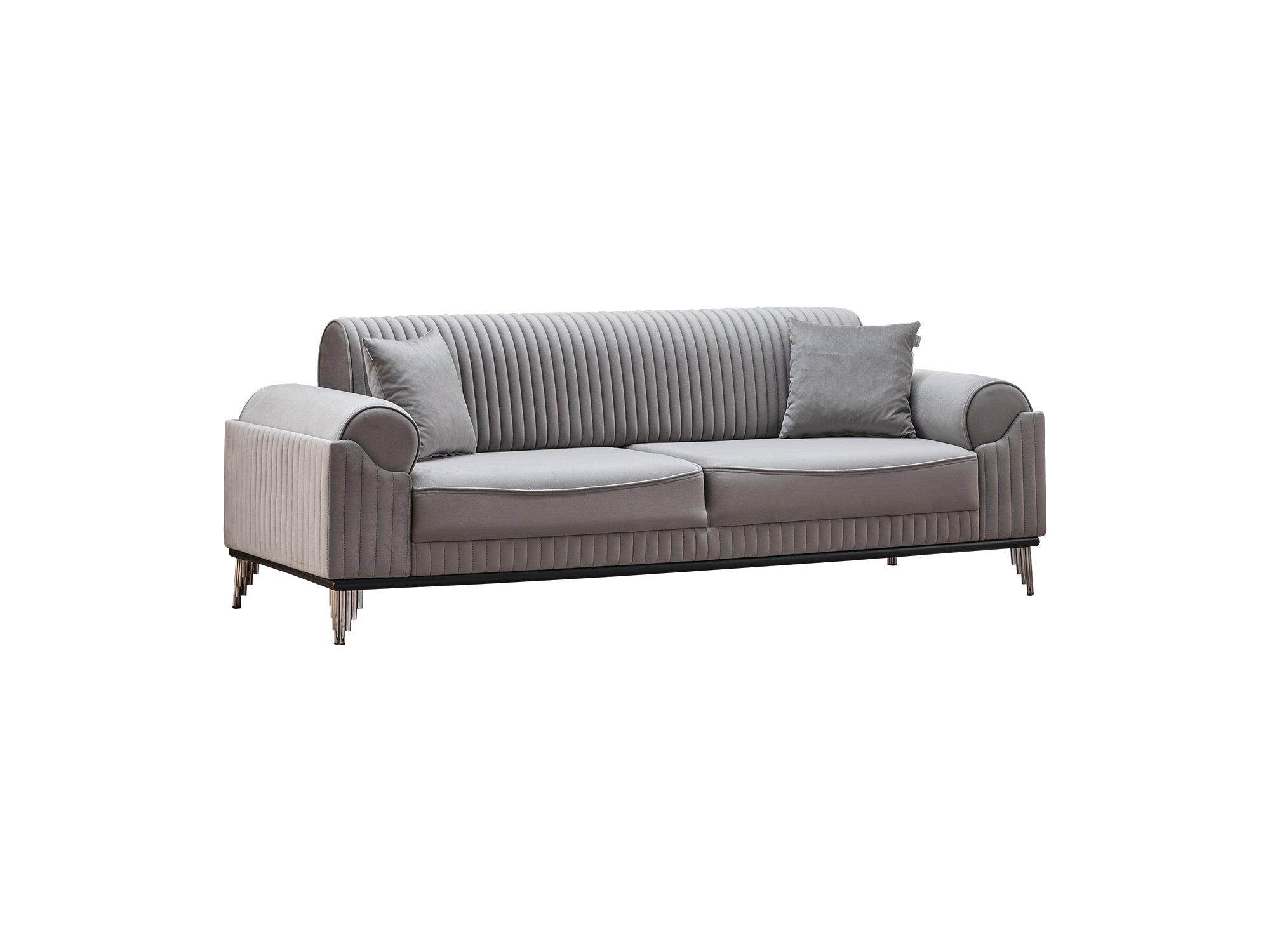 Everest Convertible Sofa Light Grey