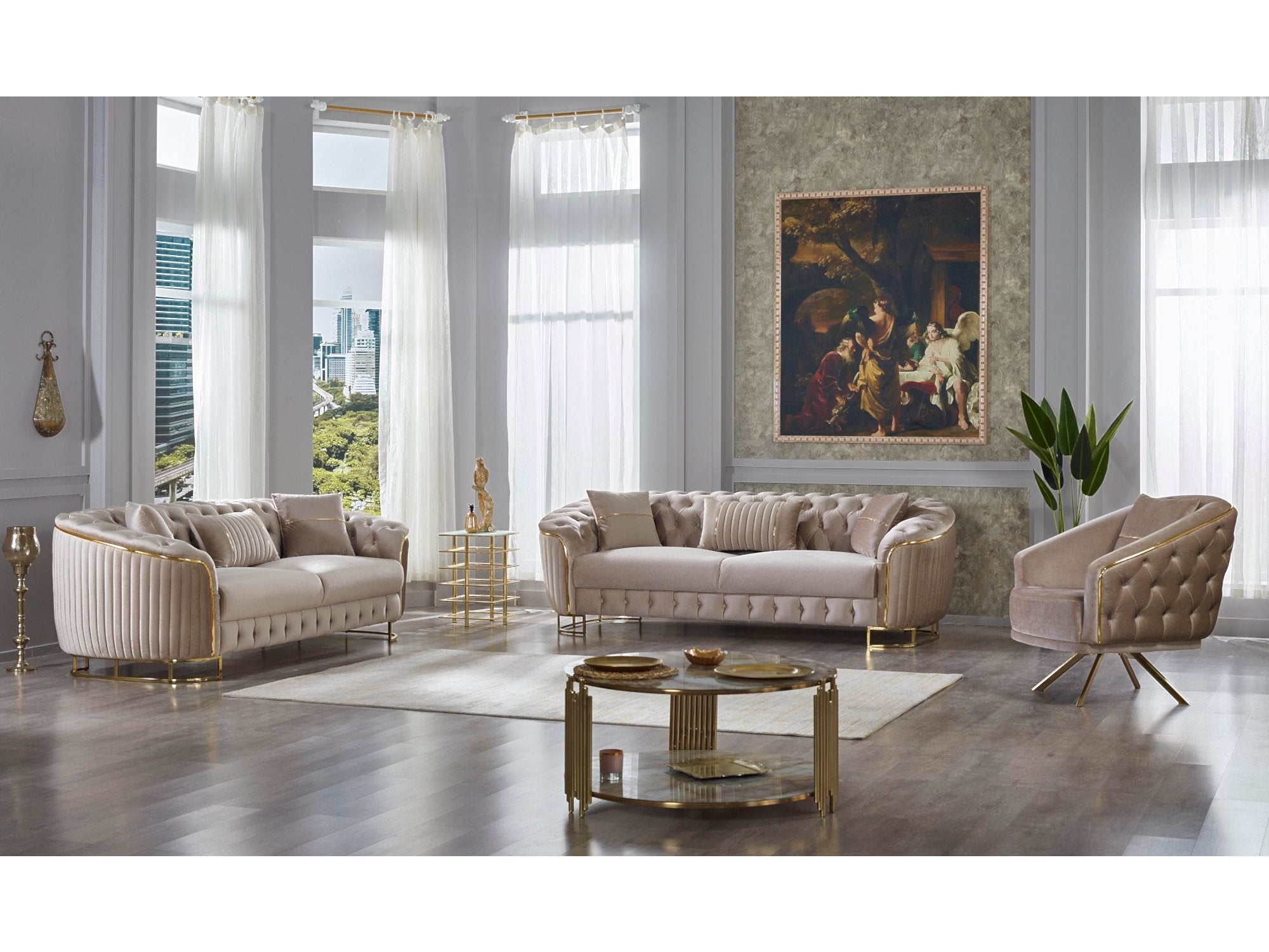 Galata Stationary Livingroom Set (2 Sofa & 2 Chair)