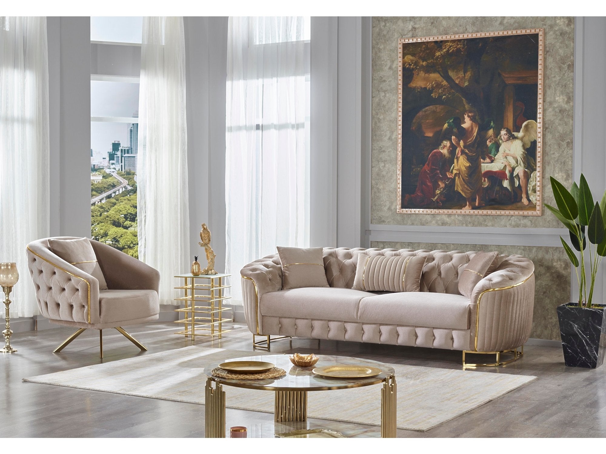 Galata Stationary Livingroom Set (2 Sofa & 2 Chair)