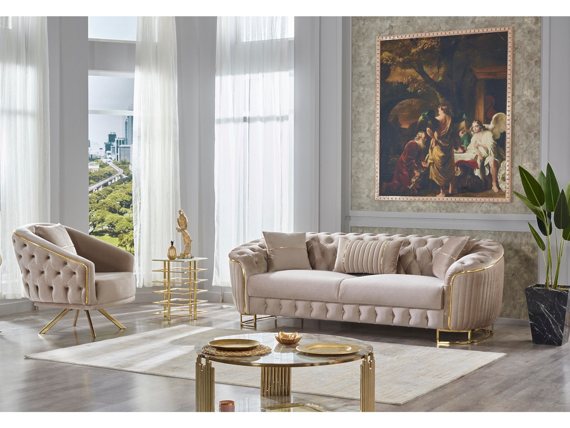 Galata Stationary Livingroom Set (2 Sofa & 2 Chair)