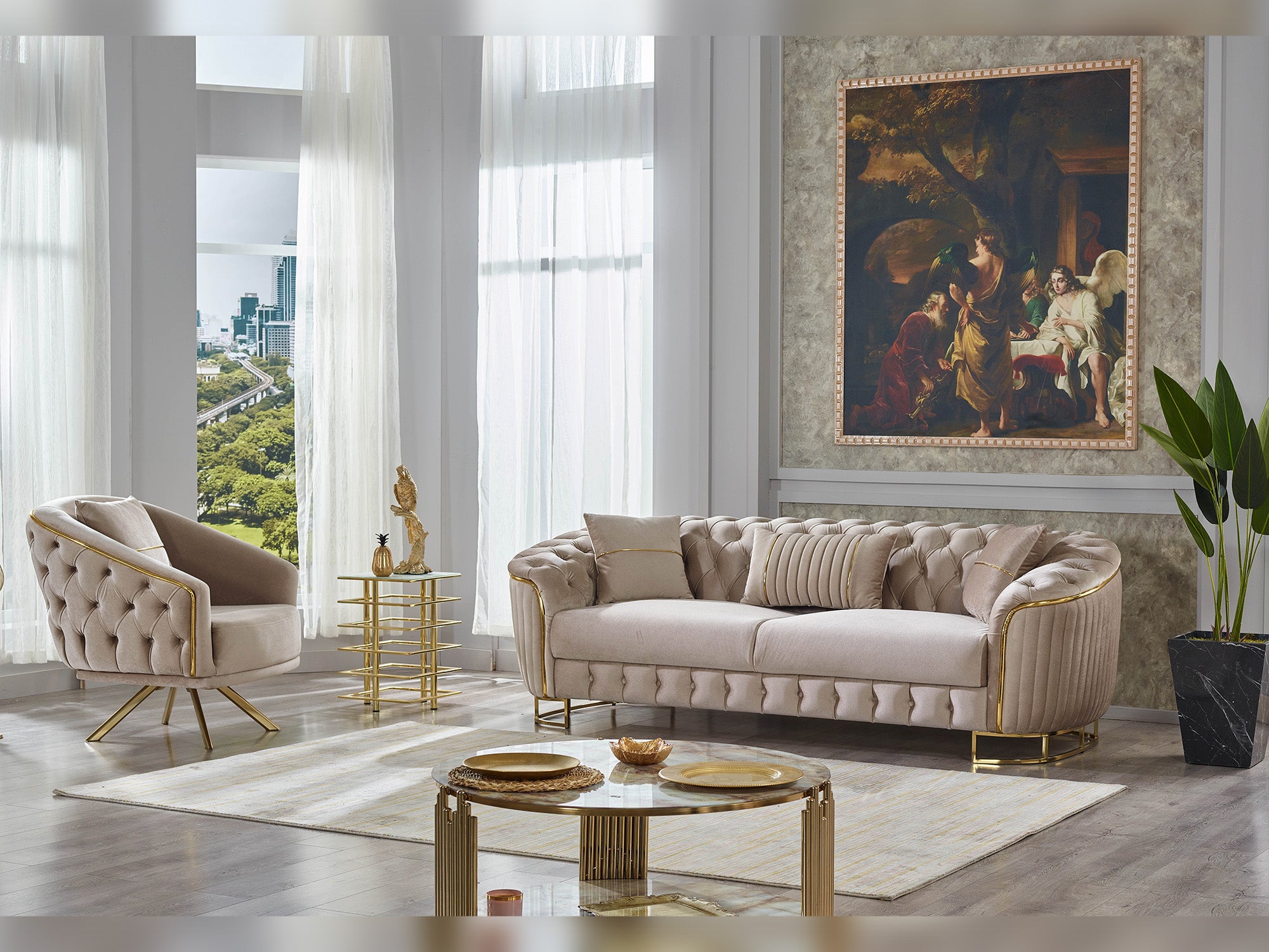 Galata 3-pieces (Sofa & Loveseat & Chair) Livingroom