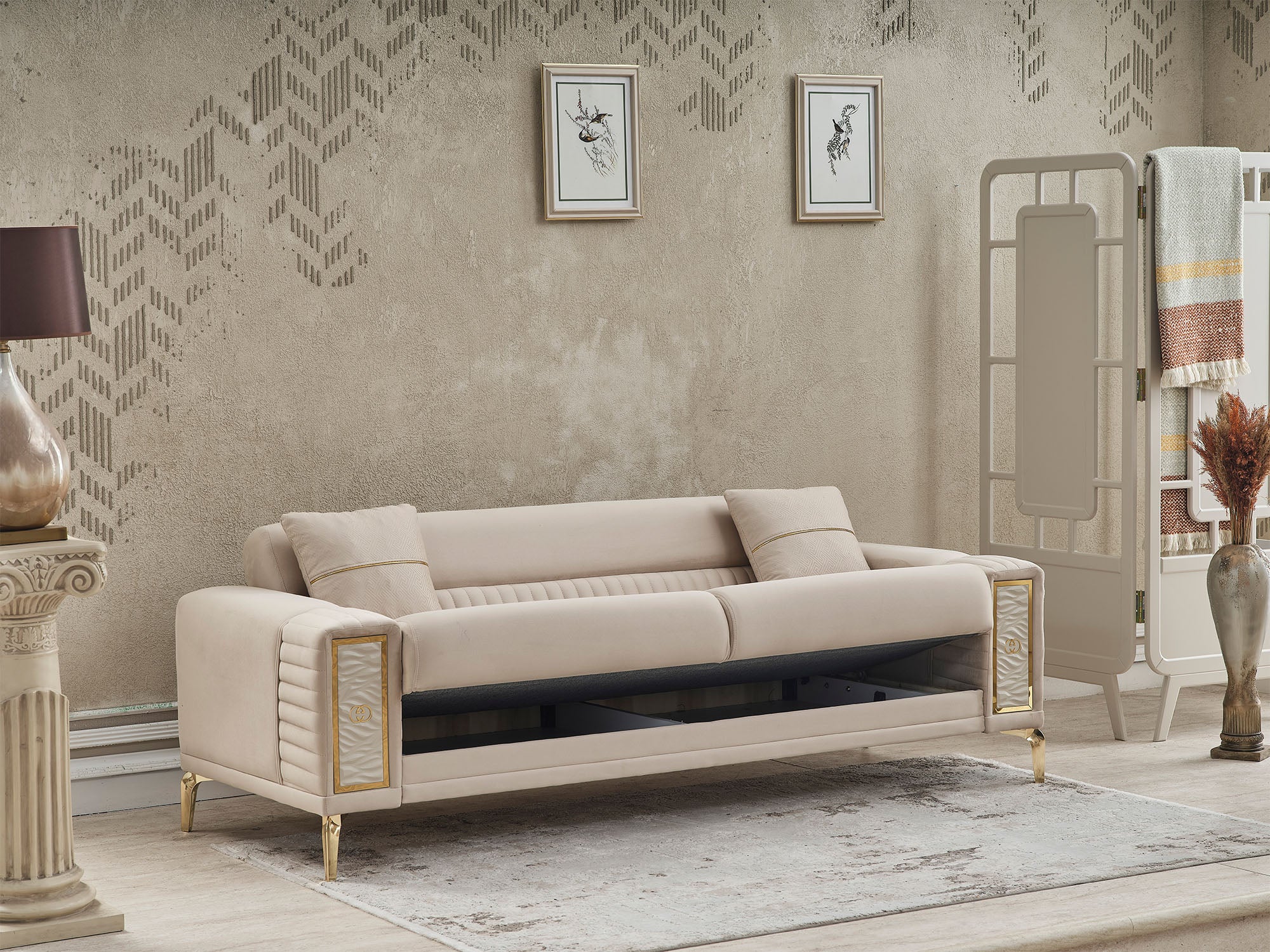 Galina Convertible Loveseat