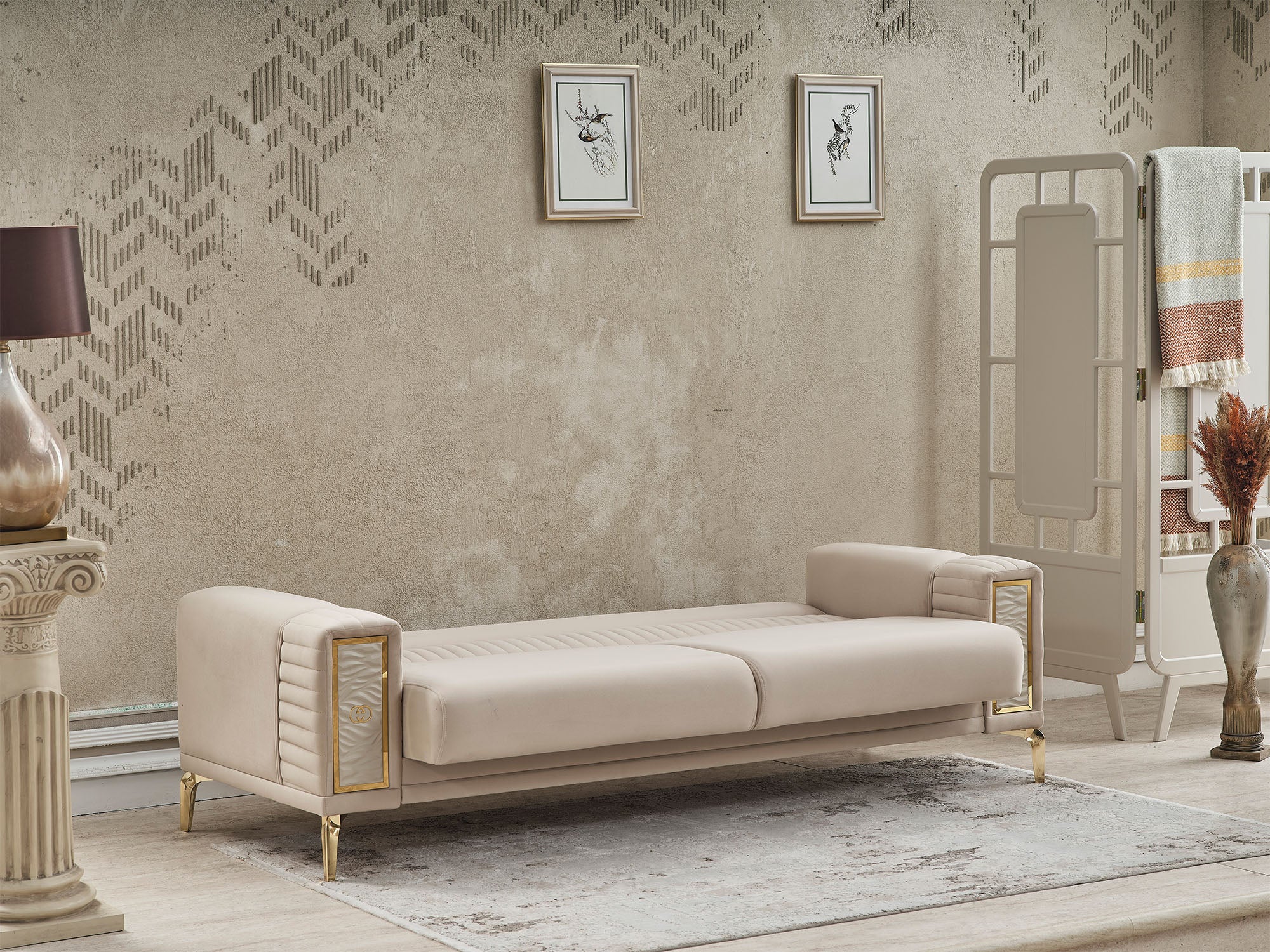 Galina Convertible Loveseat