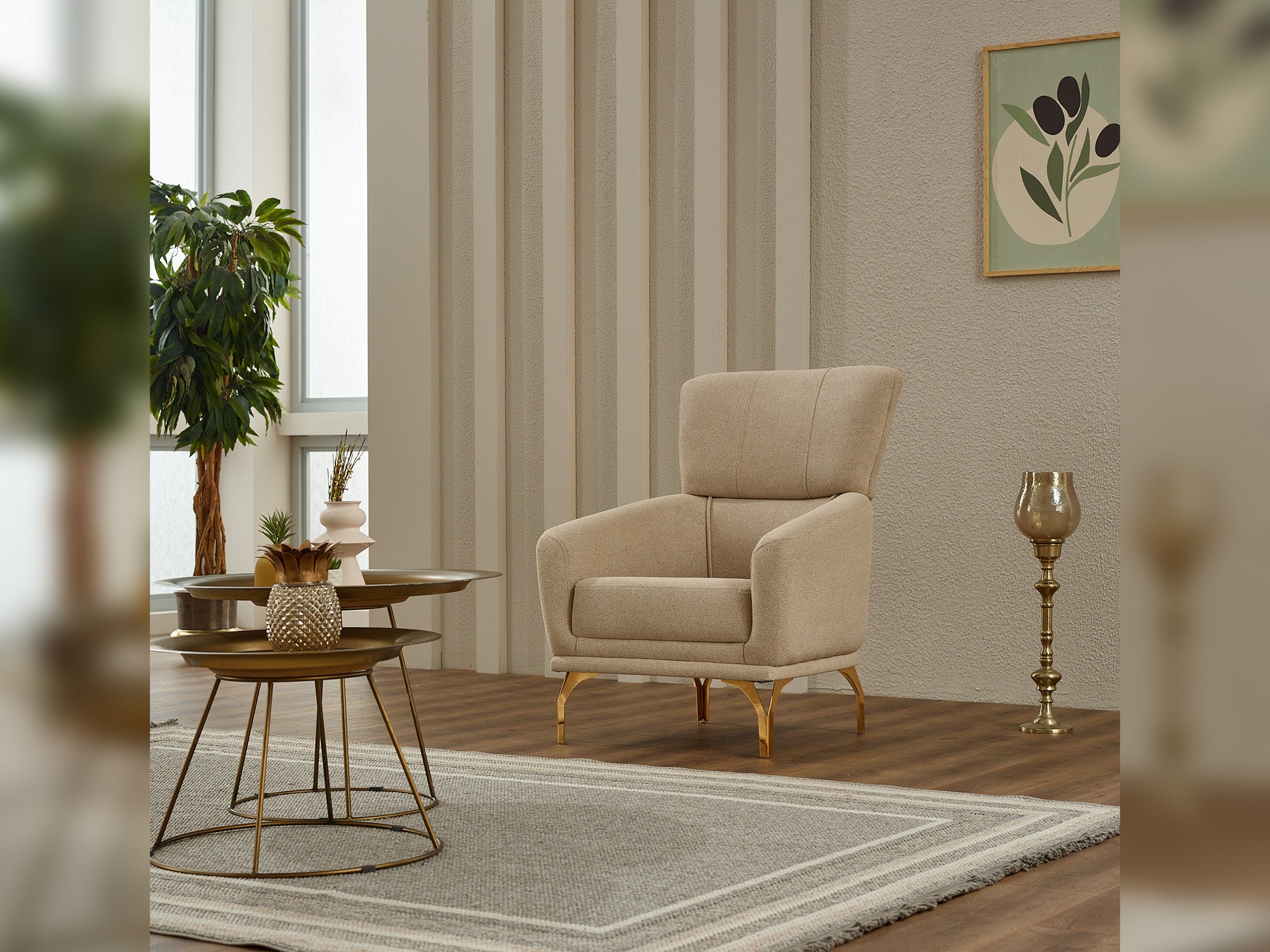 Gamba 3-pieces (Sofa & Loveseat & Chair) Livingroom
