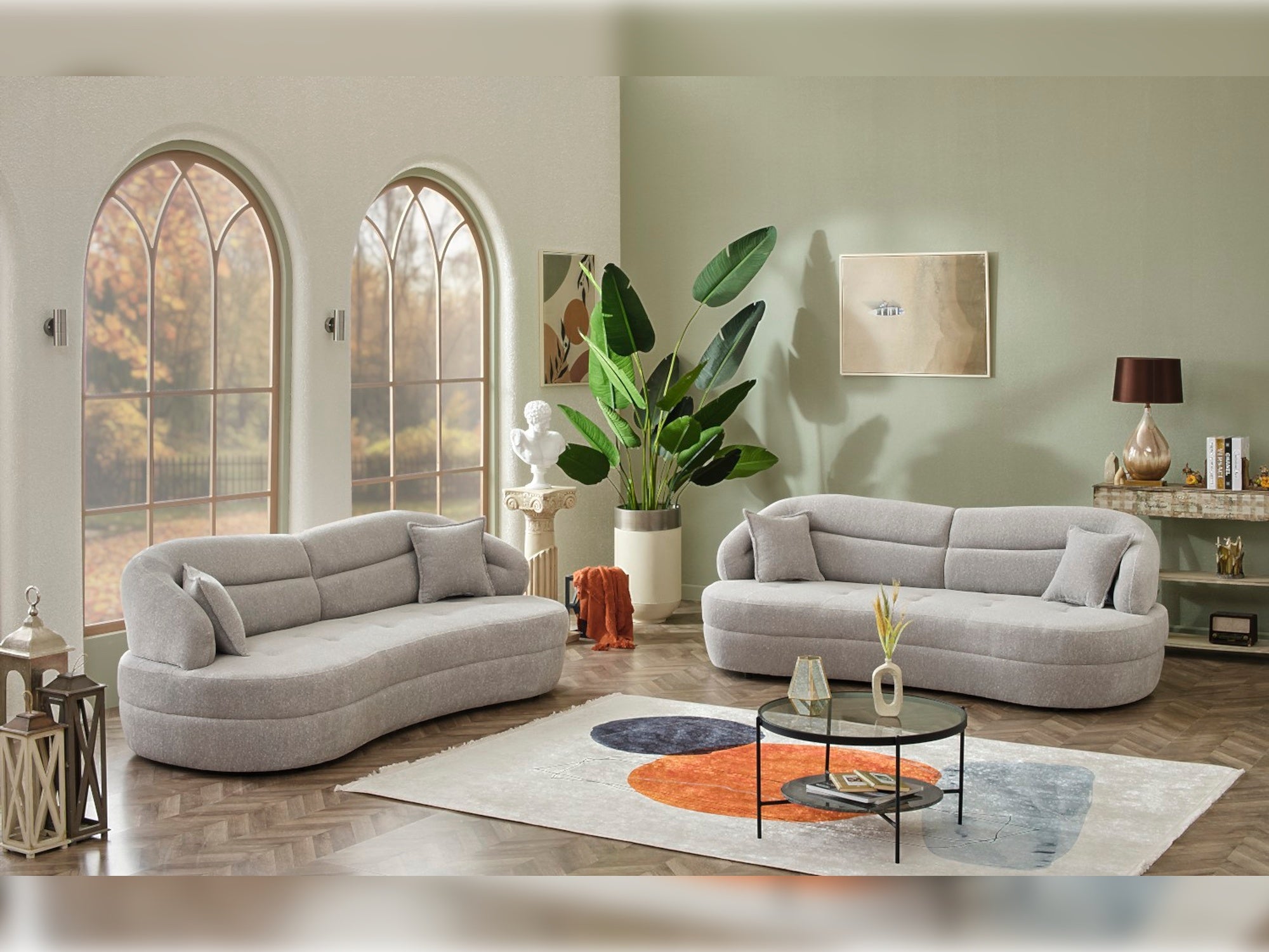 Gloria Convertible Sofa Cream