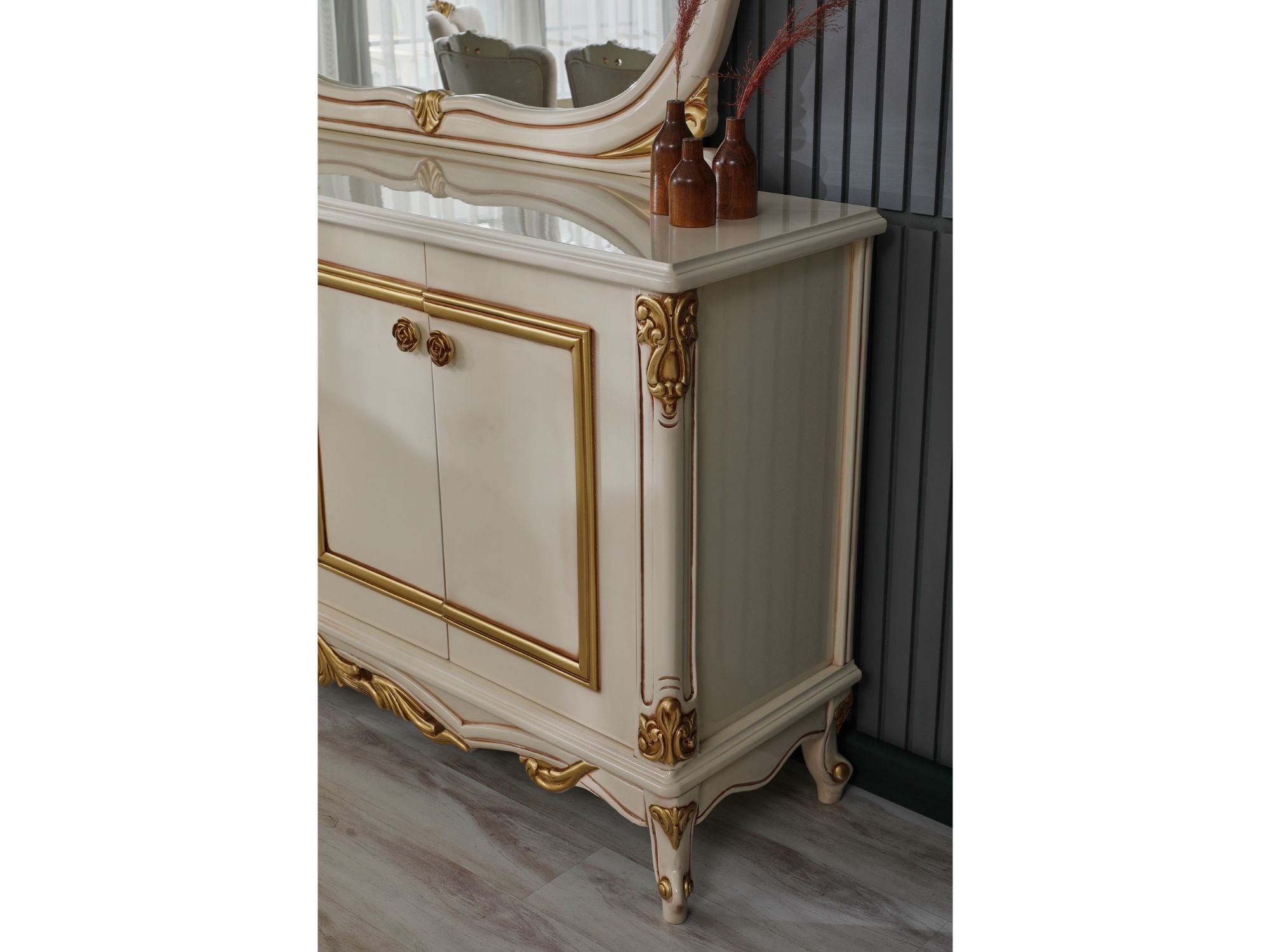 Buse Diningroom Consol With Mirror Cream