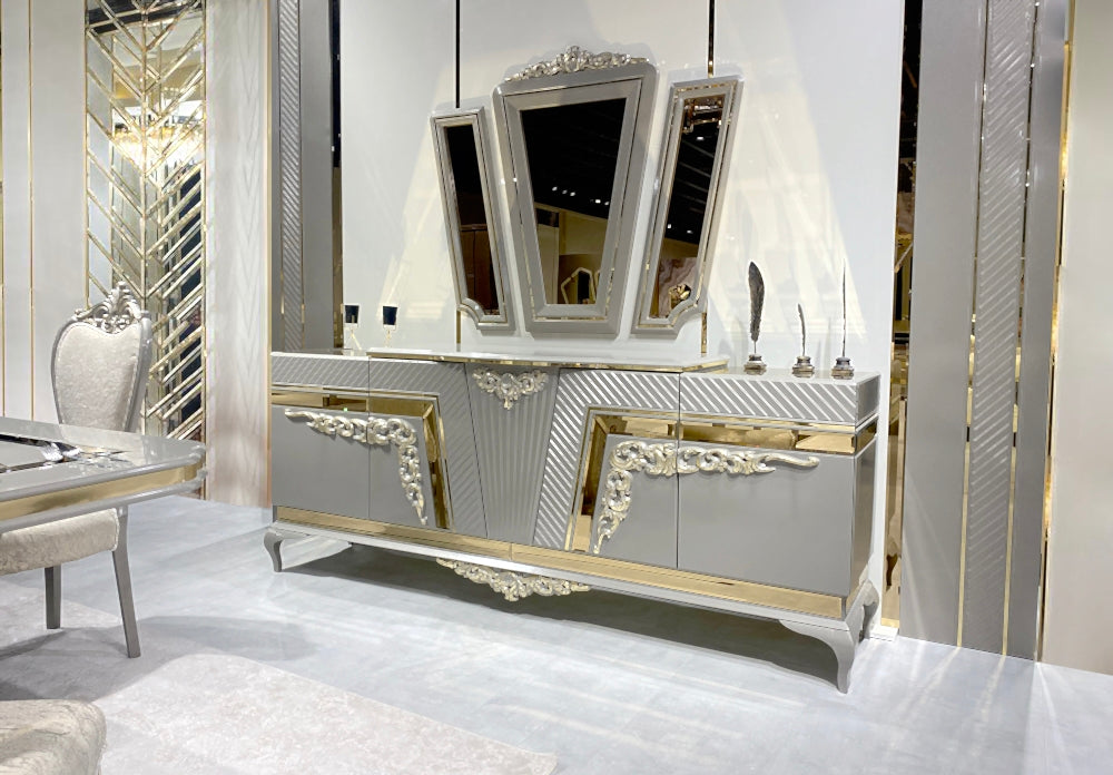 Verona Diningroom Set (Table & 6 Chair & Console With Mirror)