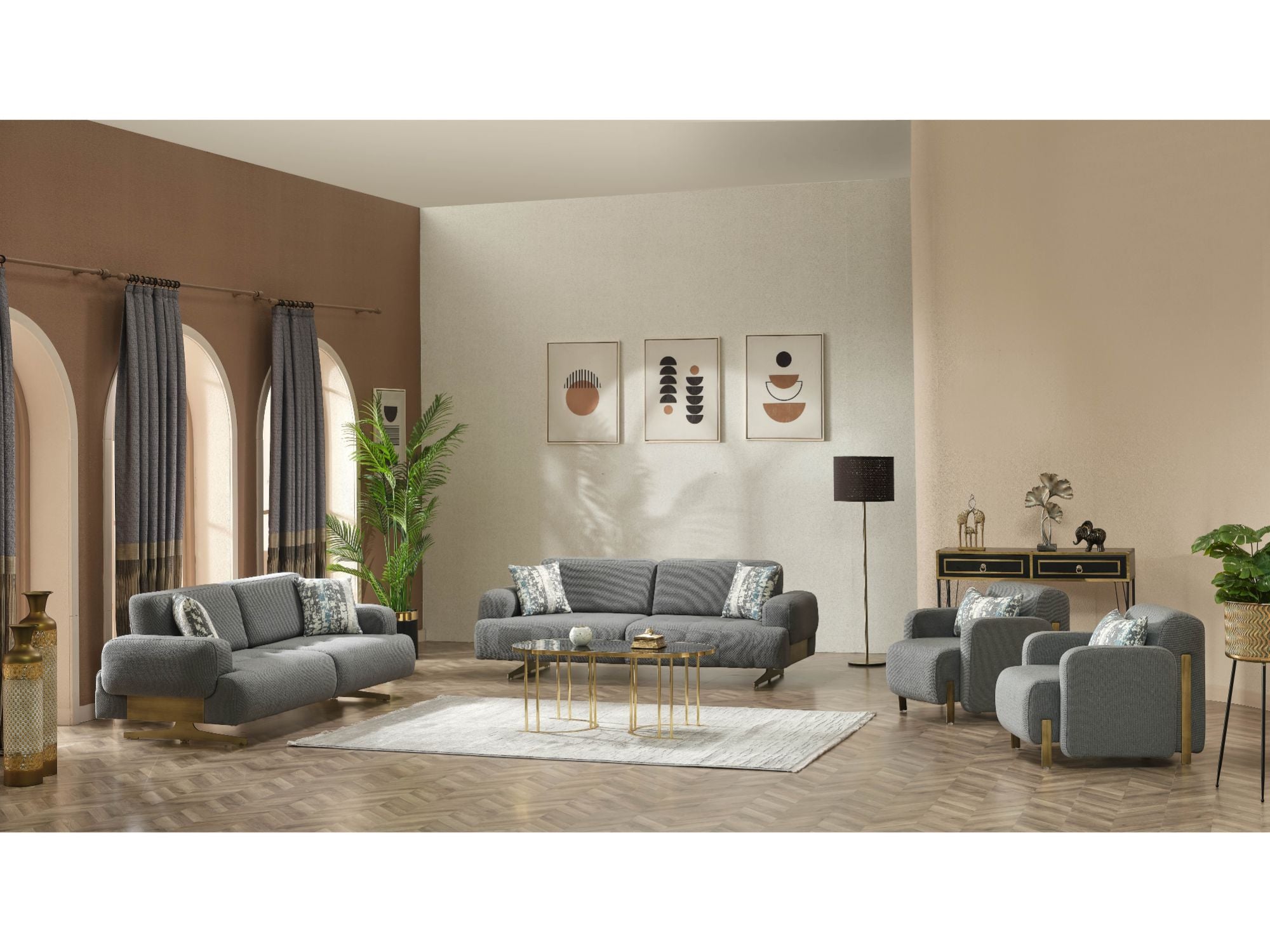 Intra Convertible Livingroom Set (2 Sofa & 2 Chair)