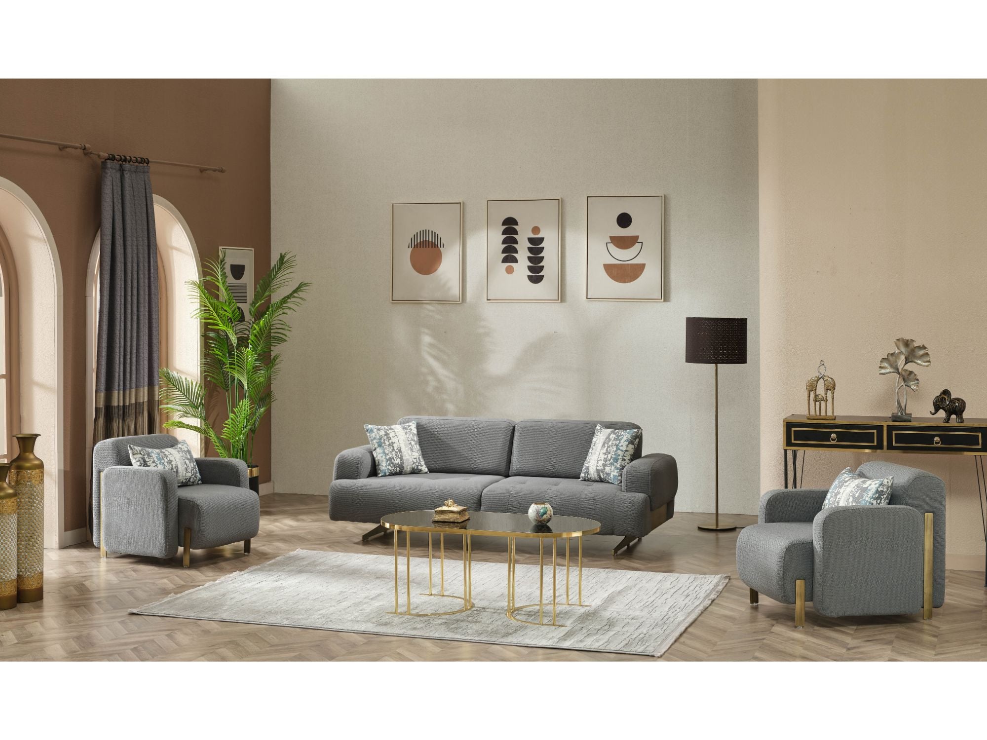 Intra Convertible Livingroom Set (2 Sofa & 2 Chair)