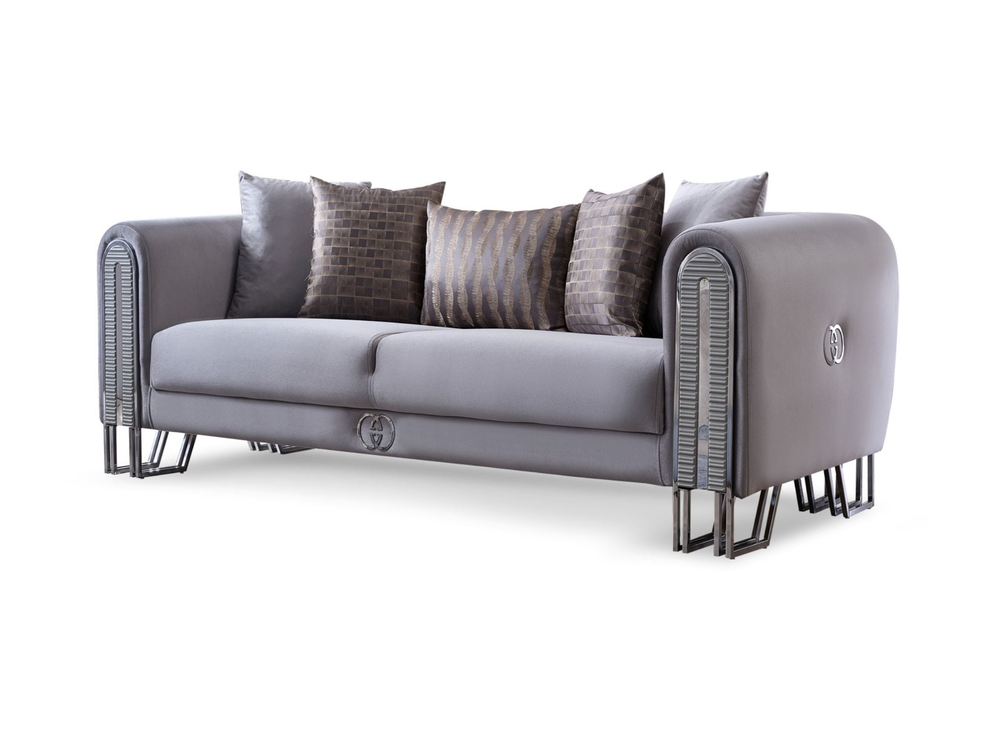 Kapadokya Stationary Livingroom Set (2 Sofa & 2 Chair) Grey