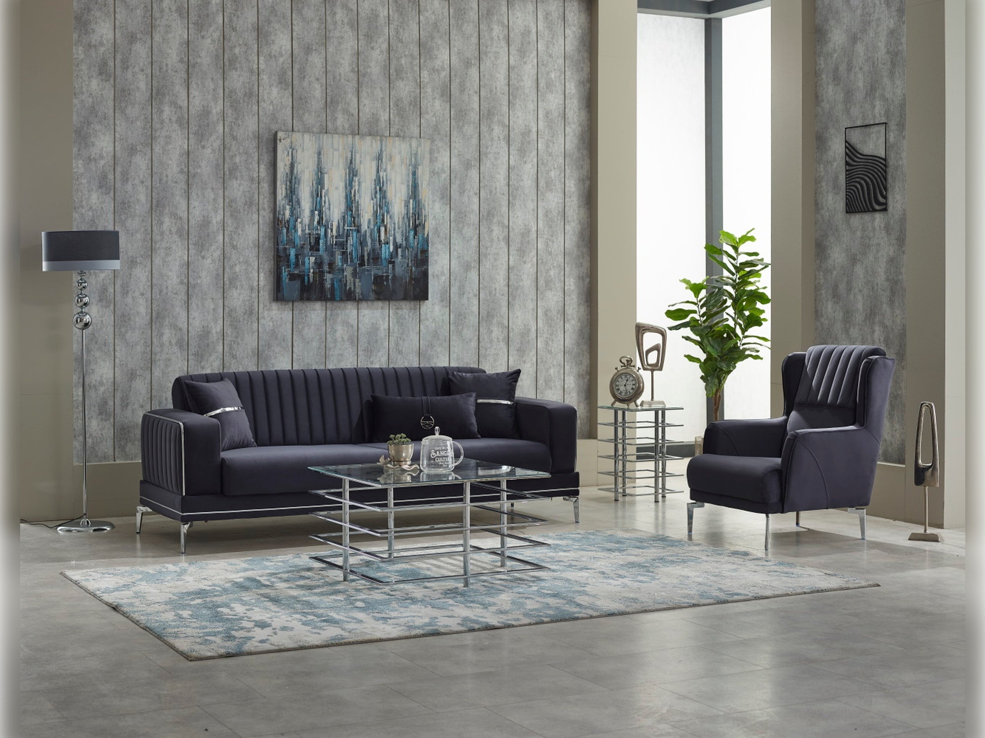 Intra Convertible Livingroom Set (2 Sofa & 2 Chair)