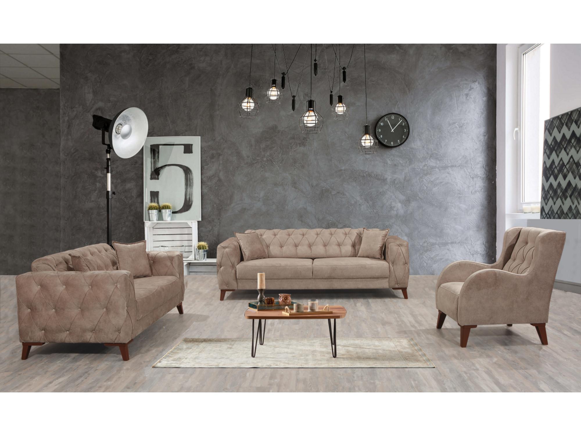 Joza Convertible livingroom (2 Sofa & 2 Chair) Beige