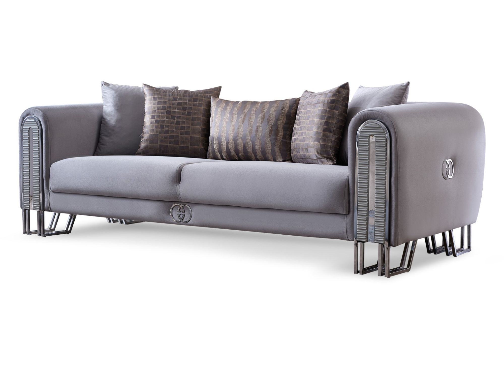 Kapadokya Stationary Livingroom Set (2 Sofa & 2 Chair) Grey