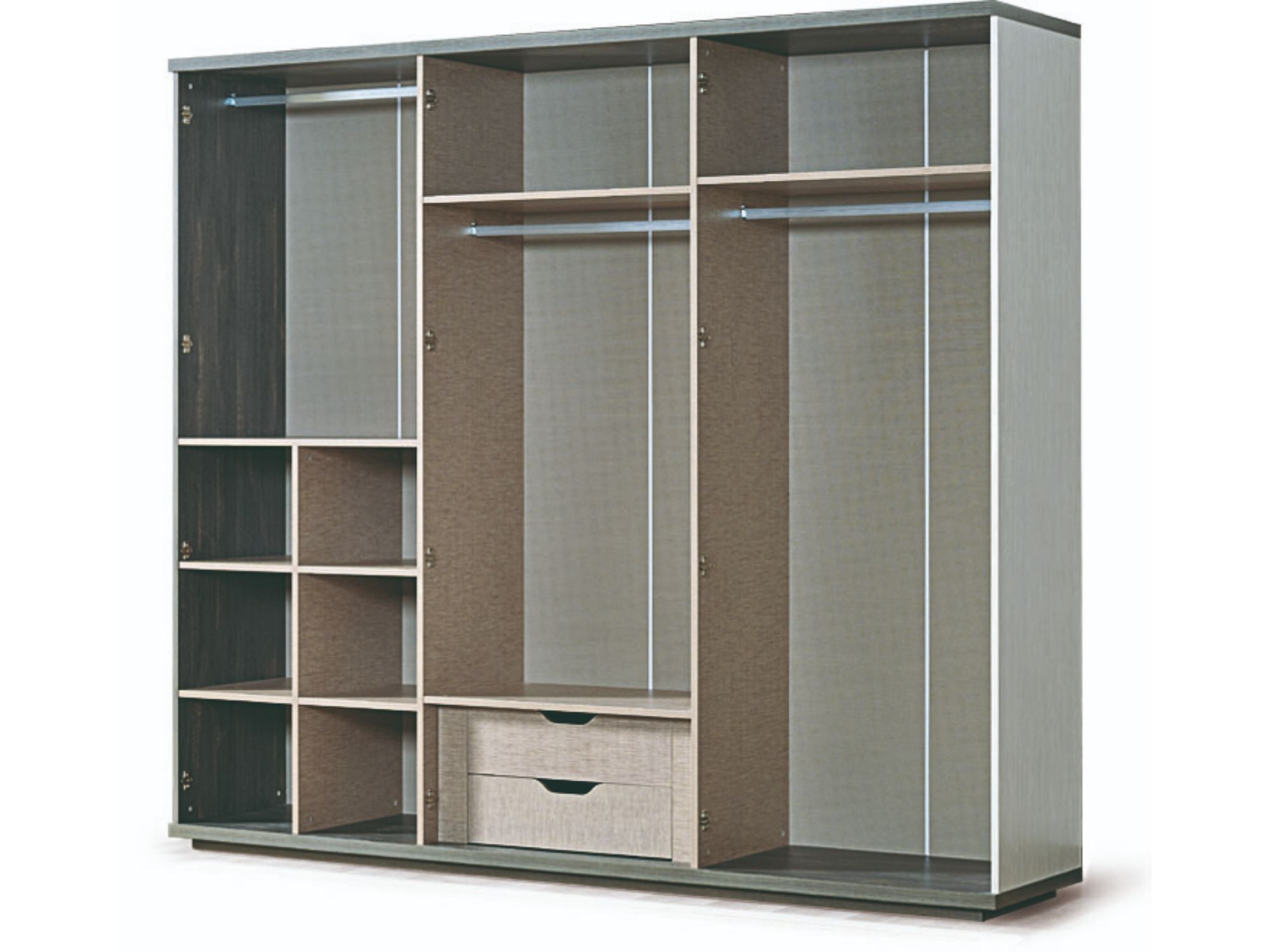 Nero Bedroom (Queen Storage Bed With Headboard & Dresser With Mirror & 2 Nightstand )