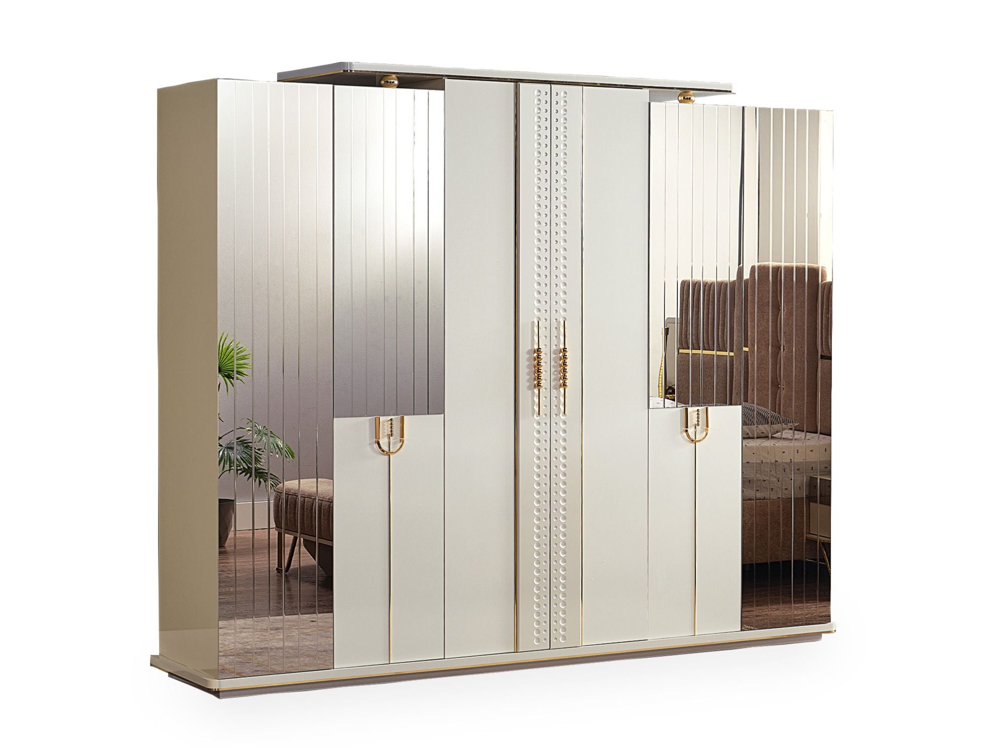 Valence Bedroom (Queen Storage Bed With Headboard & Dresser With Mirror & 2 Nightstand )