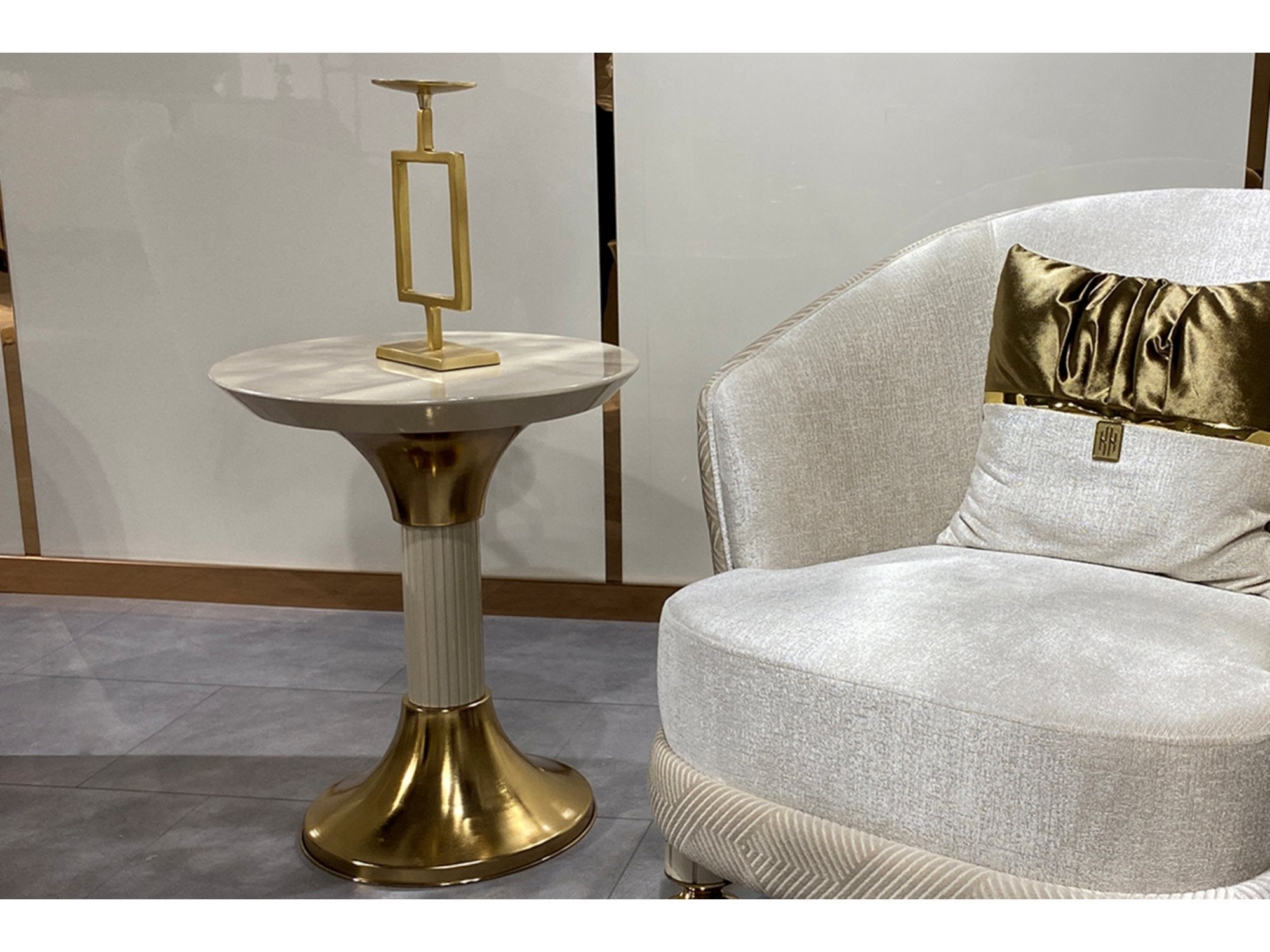 Lizbon Diningroom Set (Consol With Mirror & Dining Table & 6 Dining Chair)