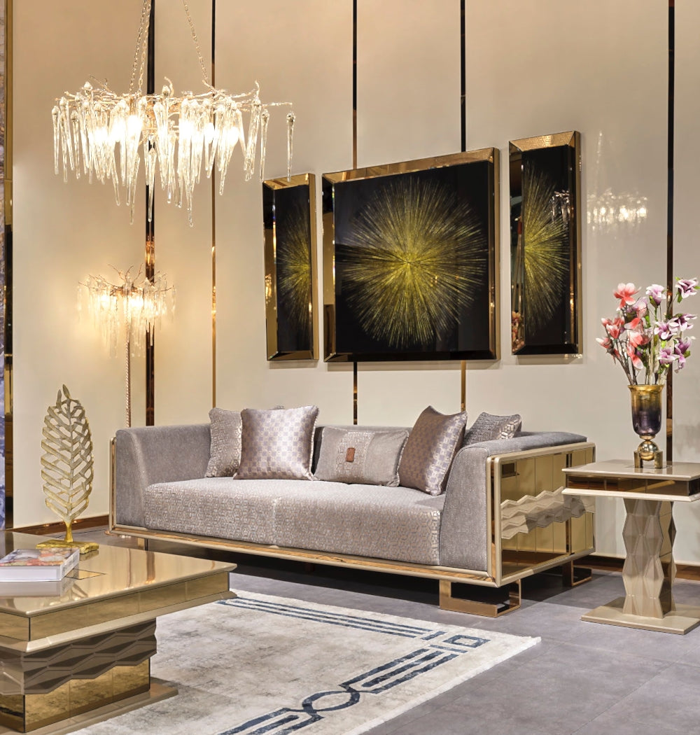 Lucas Stationary Livingroom Set (2 Sofa & 2 Chair)