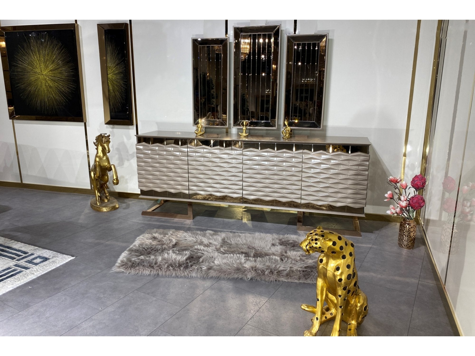 Lucas Diningroom Set (Table & 6 Chair & Console With Mirror)