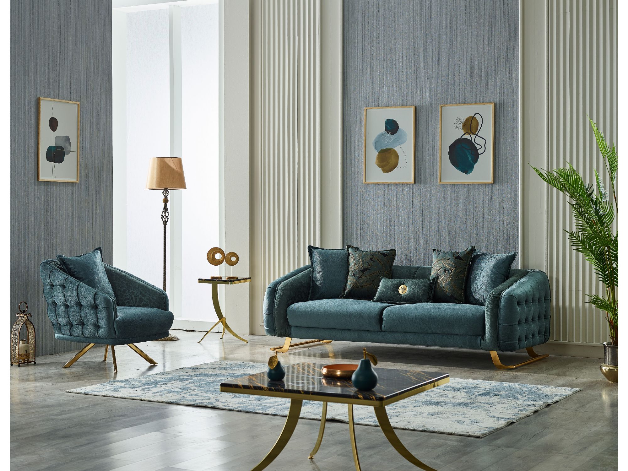 Laguna Stationary Sofa Green