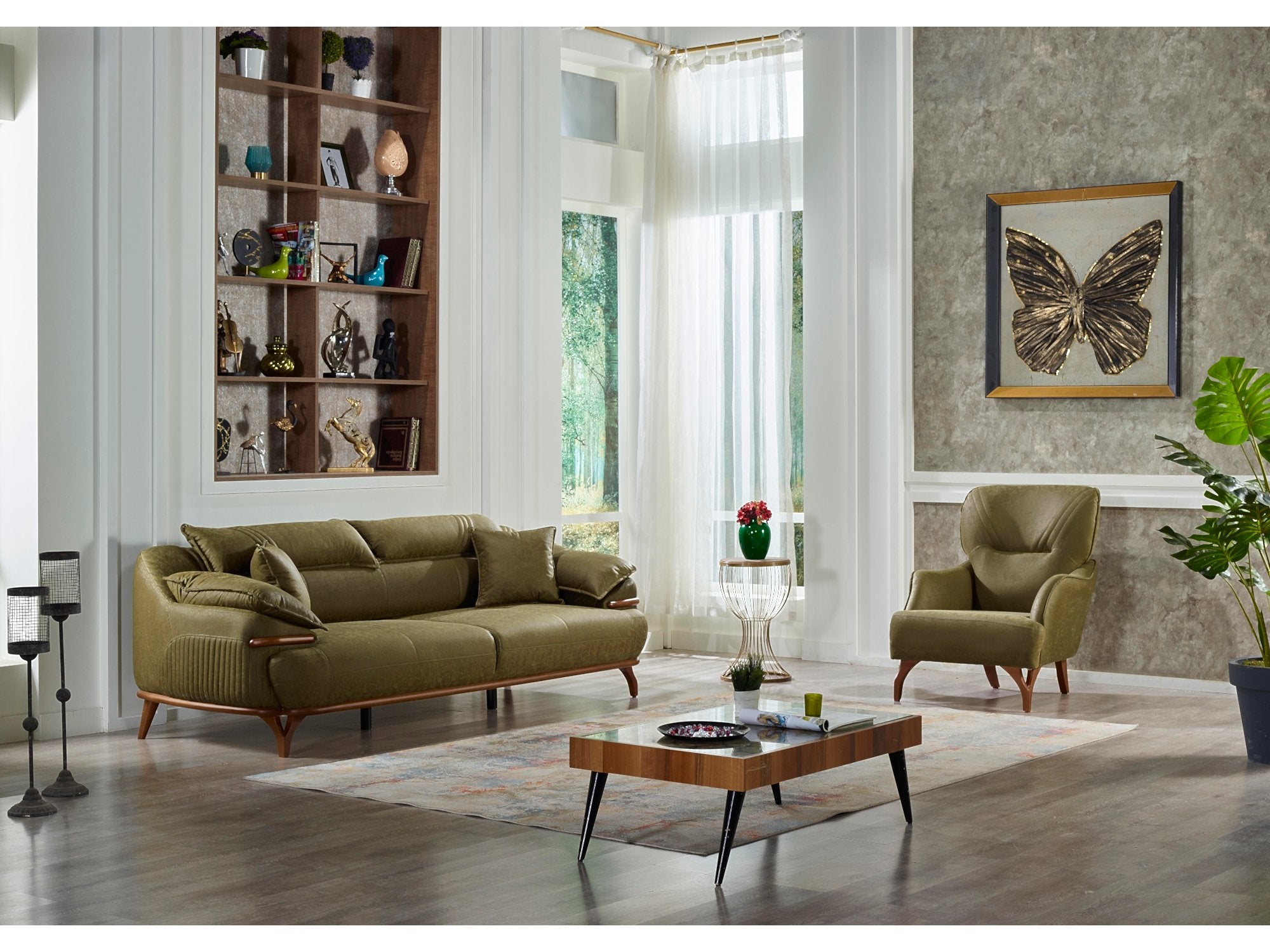 Laura Convertible Livingroom Set (2 Sofa & 2 Chair)