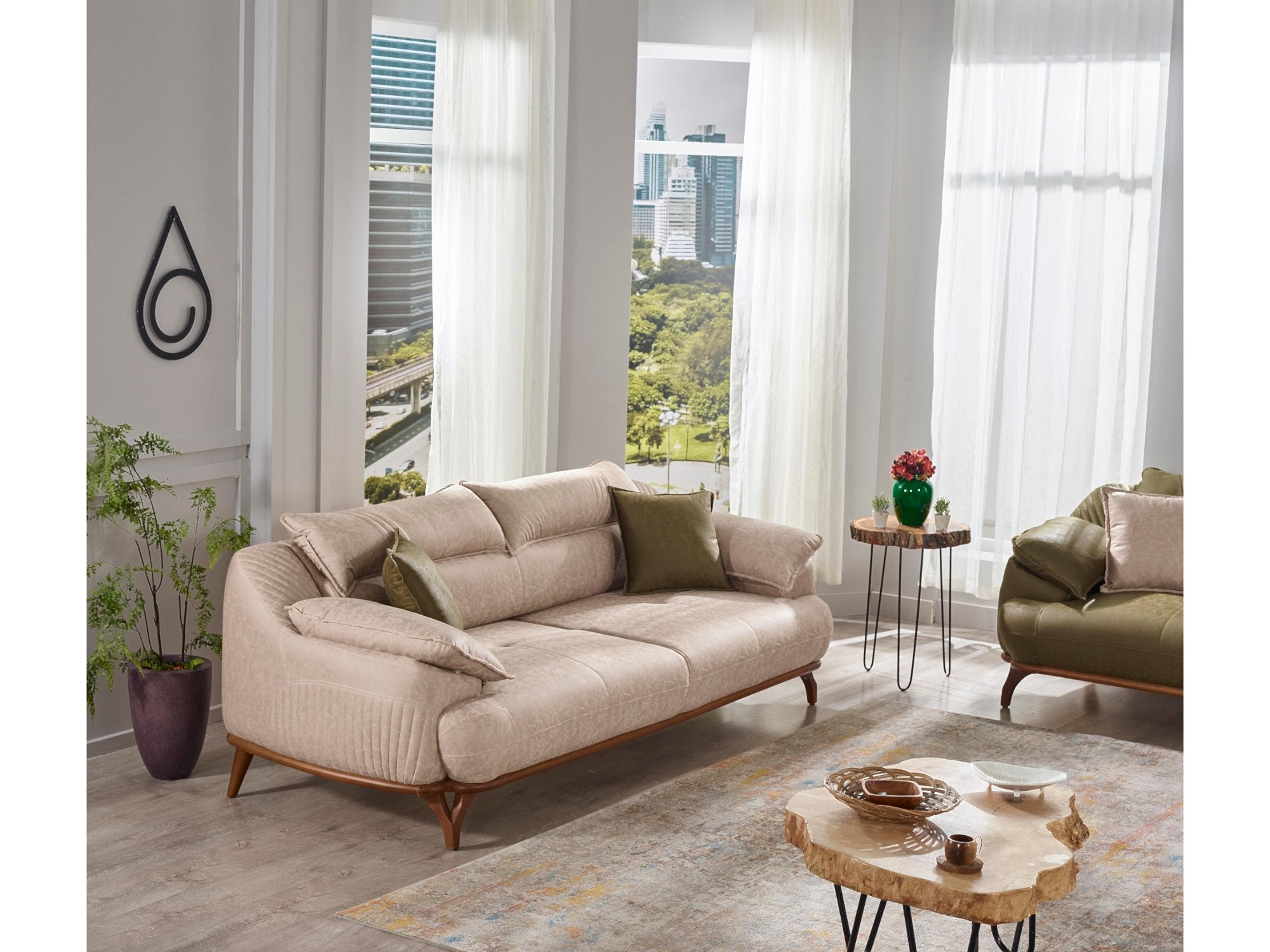 Laura Convertible Livingroom Set (2 Sofa & 2 Chair)