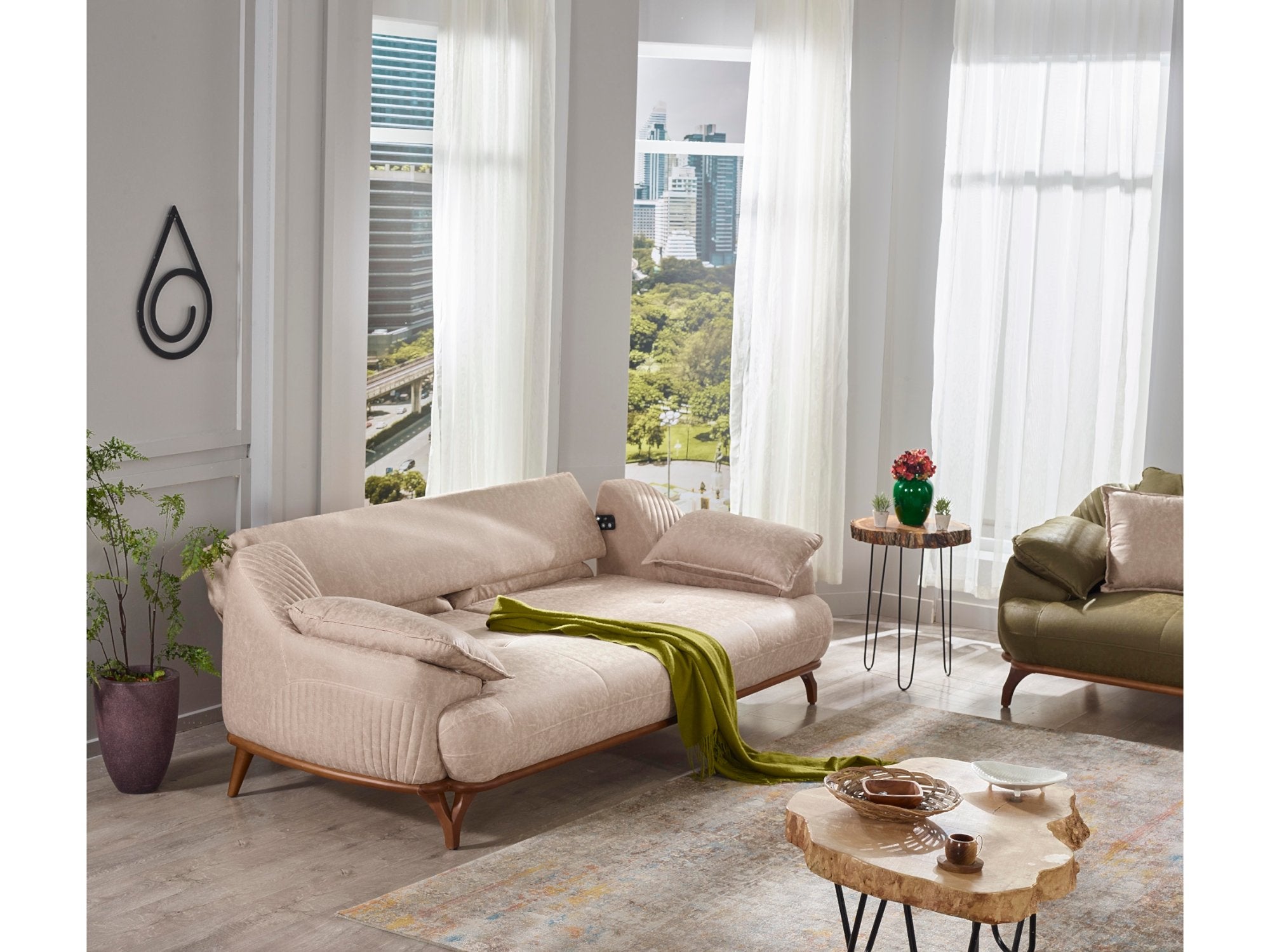 Laura Convertible Livingroom Set (2 Sofa & 2 Chair)