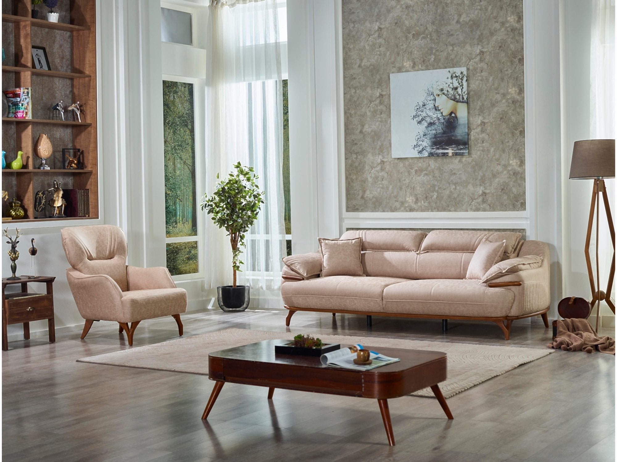 Laura Convertible Livingroom Set (2 Sofa & 2 Chair)