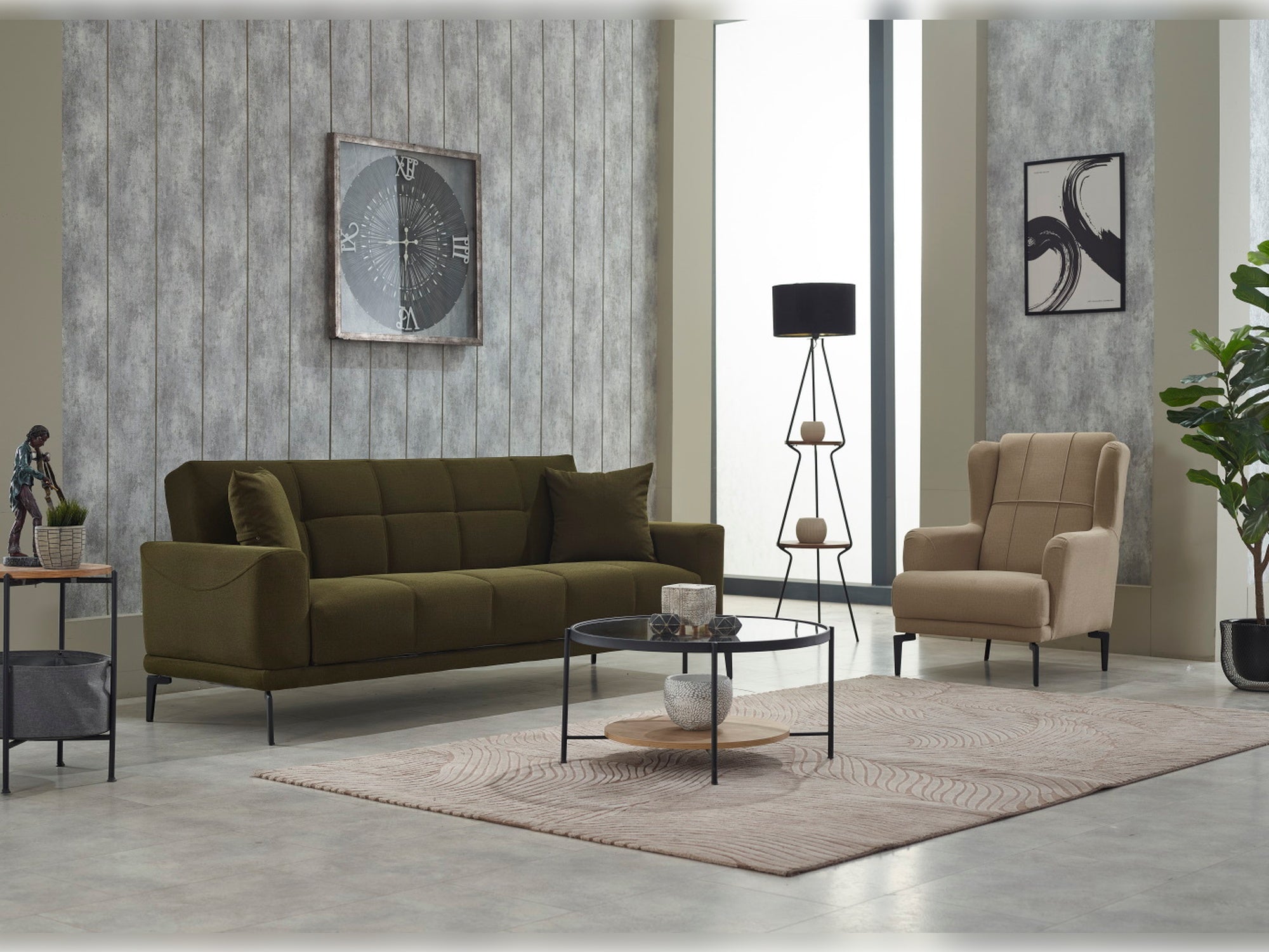 Leon Convertible Livingroom Set (2 Sofa & 2 Chair)