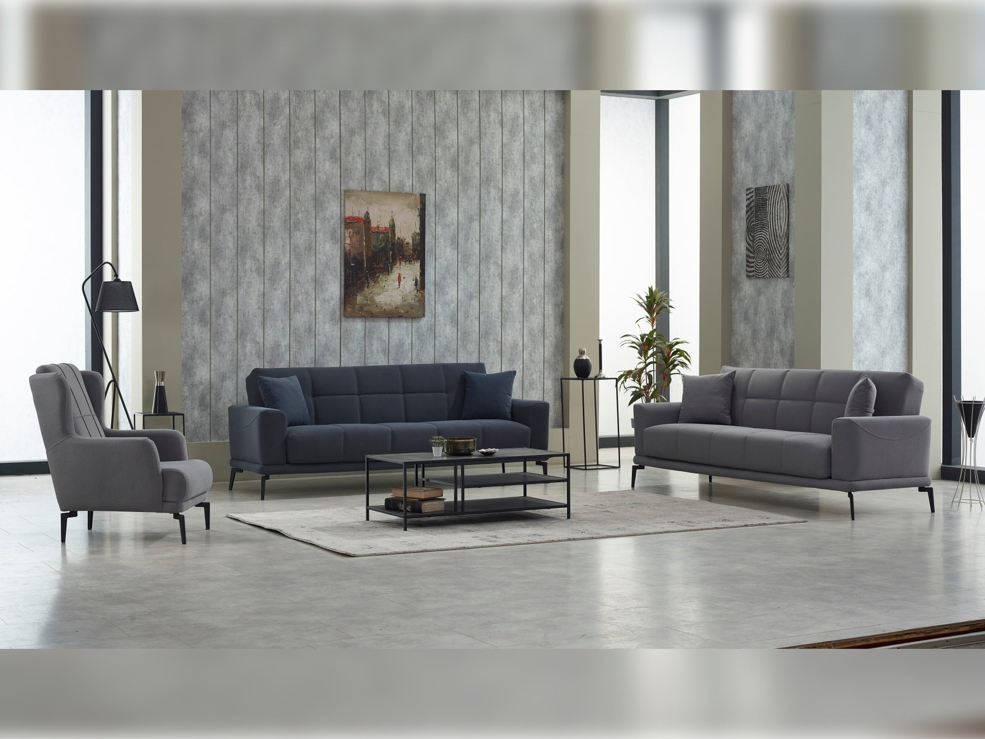 Leon Convertible Livingroom Set (2 Sofa & 2 Chair)