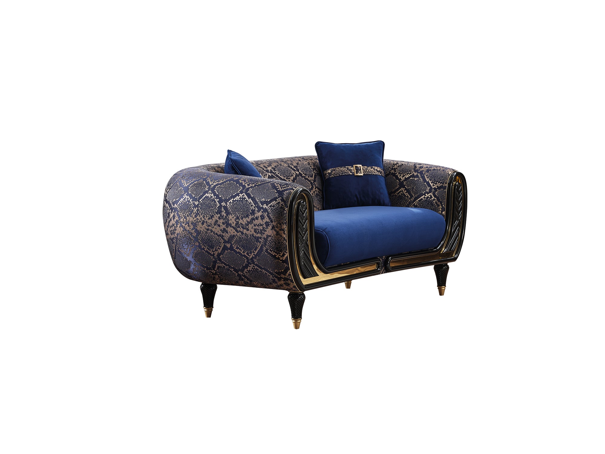 Lima Stationary Loveseat Blue