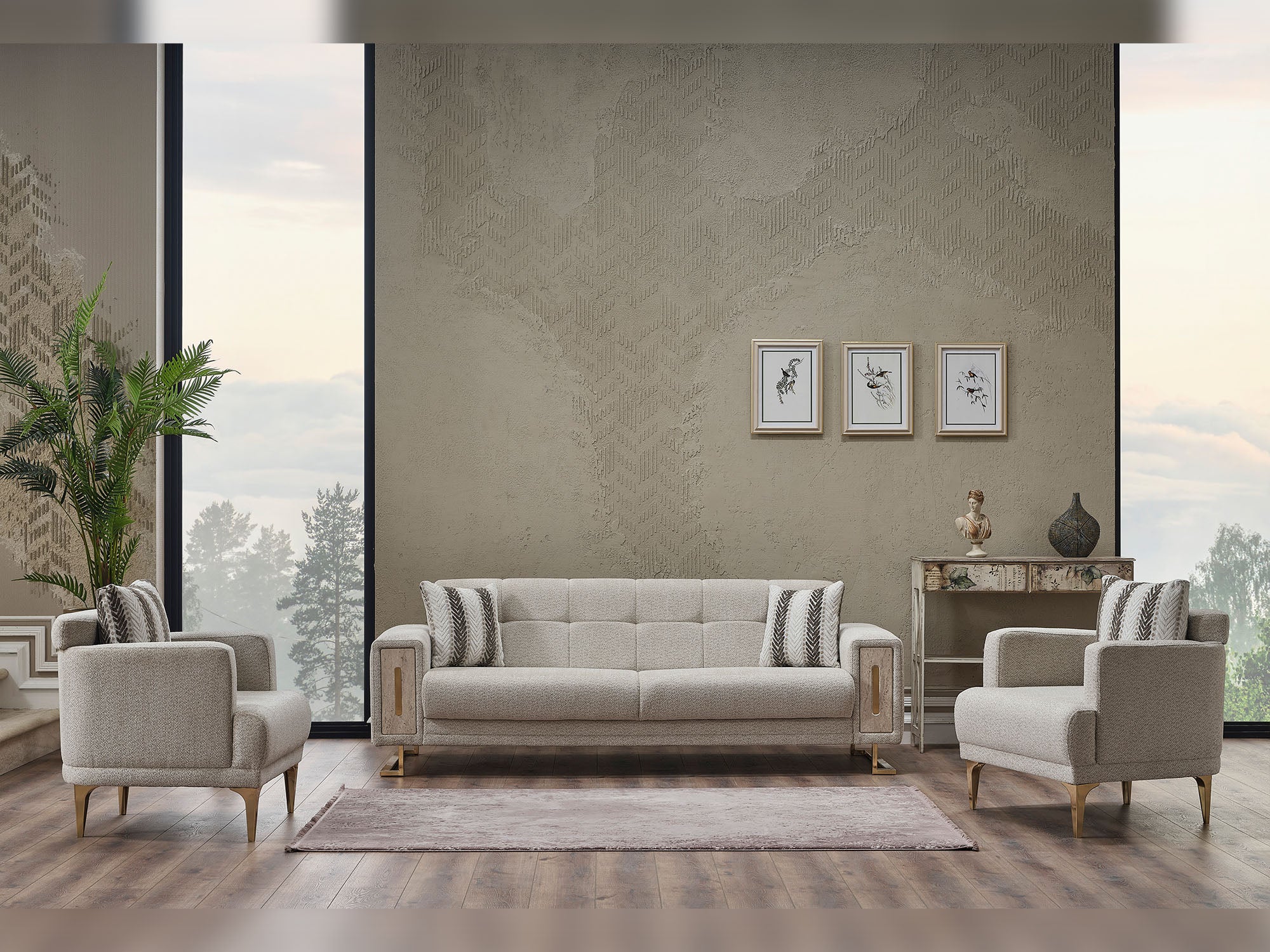 Loft Ser 3-pieces (Sofa & Loveseat & Chair) Livingroom