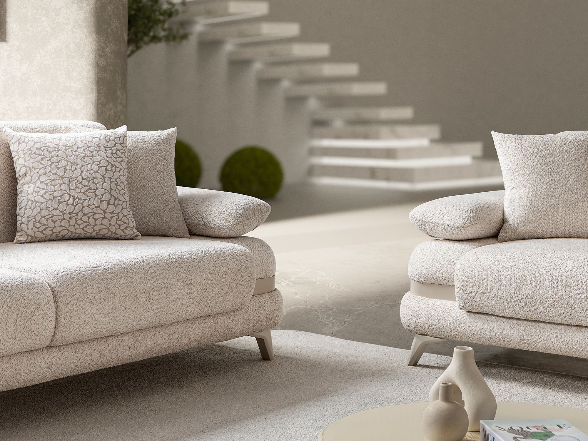 Loris 3-pieces (Sofa & Loveseat & Chair) Livingroom Set