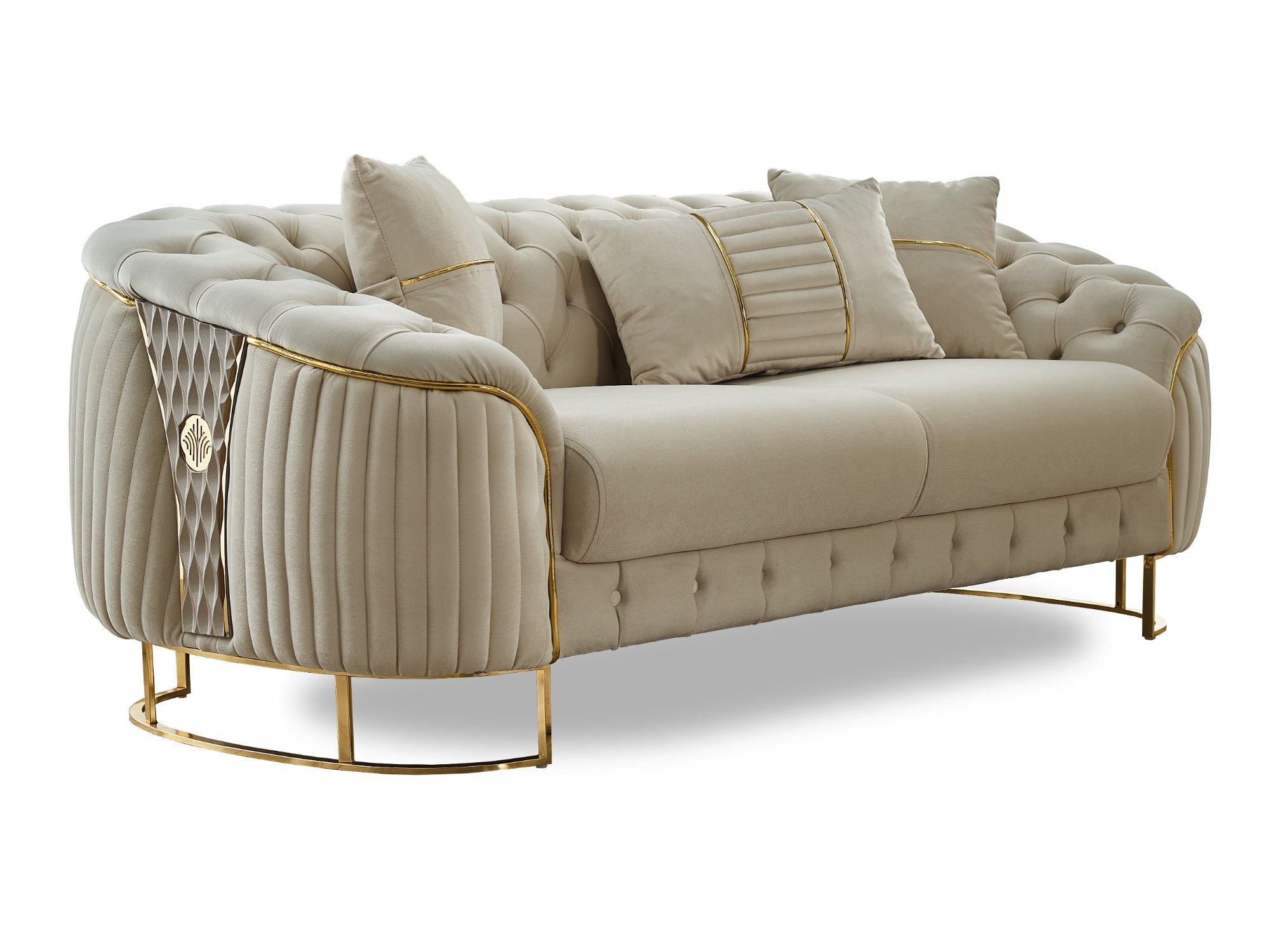 Lucas Stationary Loveseat Cream