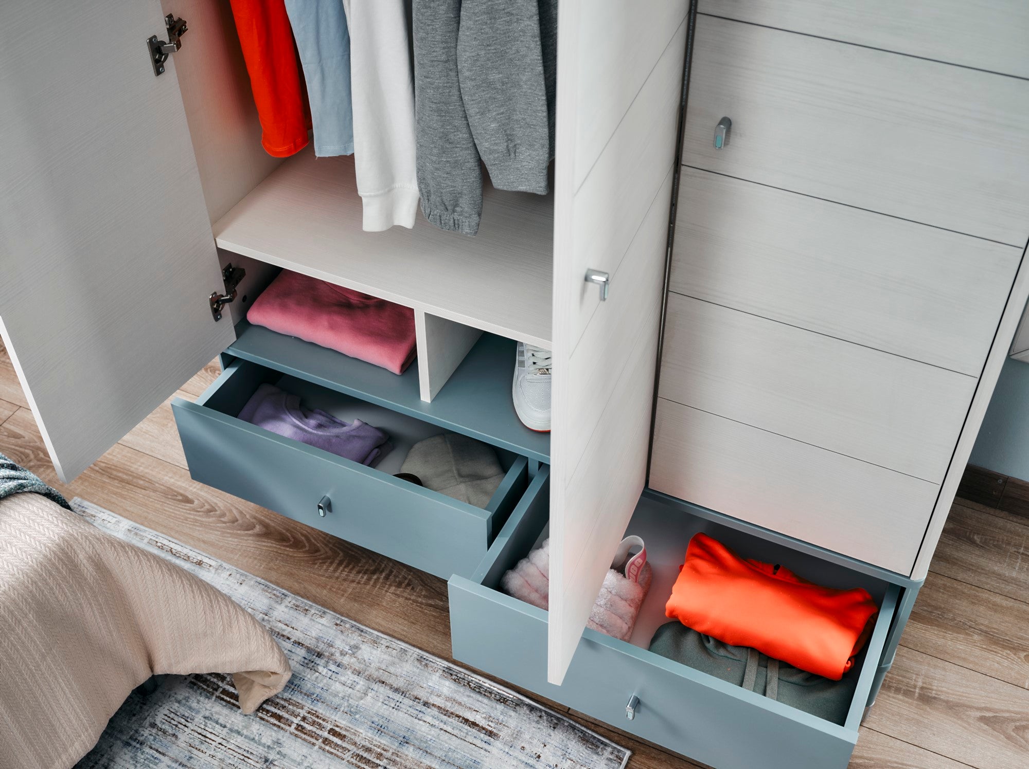 Marin Kids Room Set (Twin Bed & Study Desk & Nightstand)