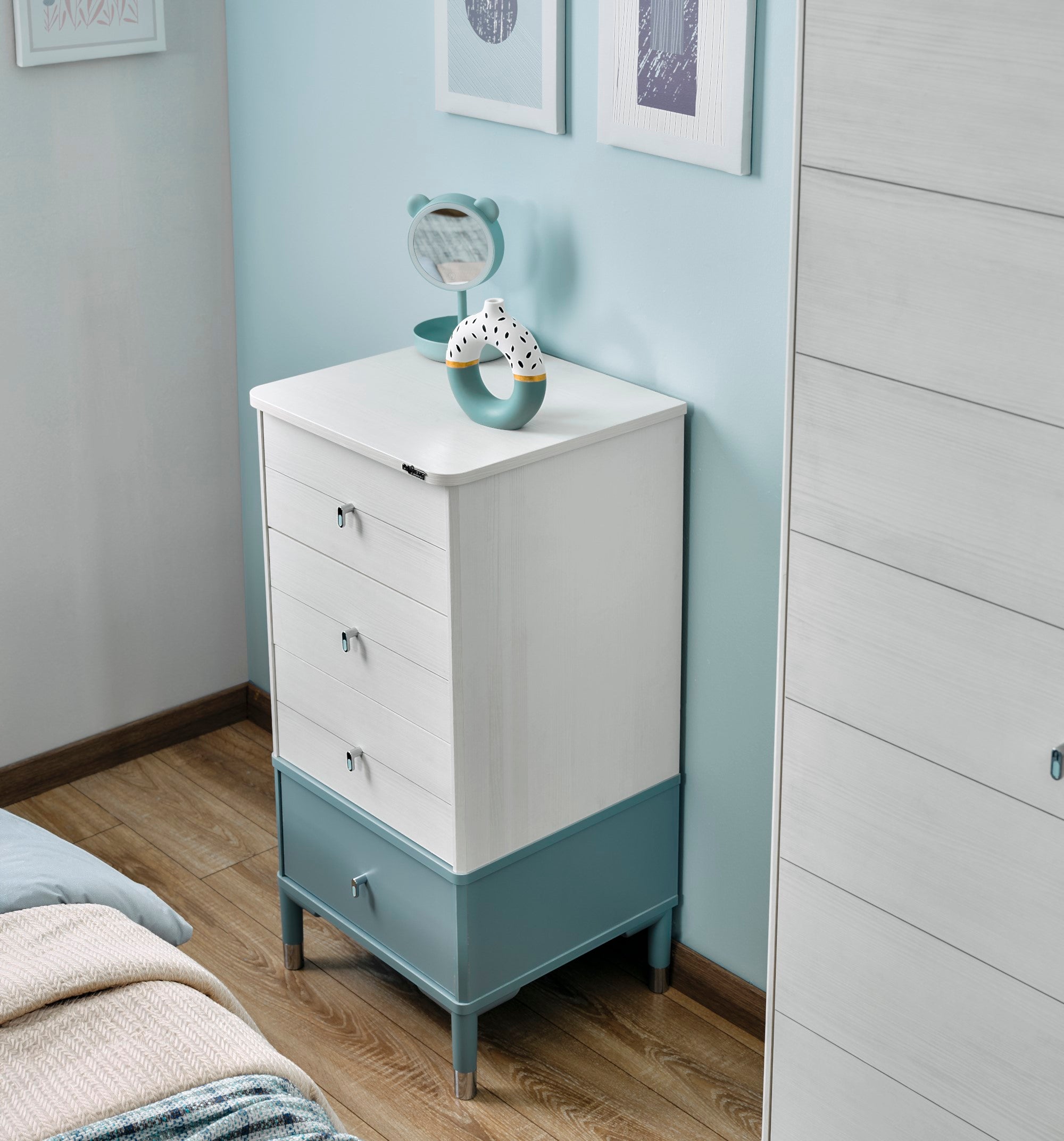 Marin Kids Room Set (Twin Bed & Study Desk & Nightstand)