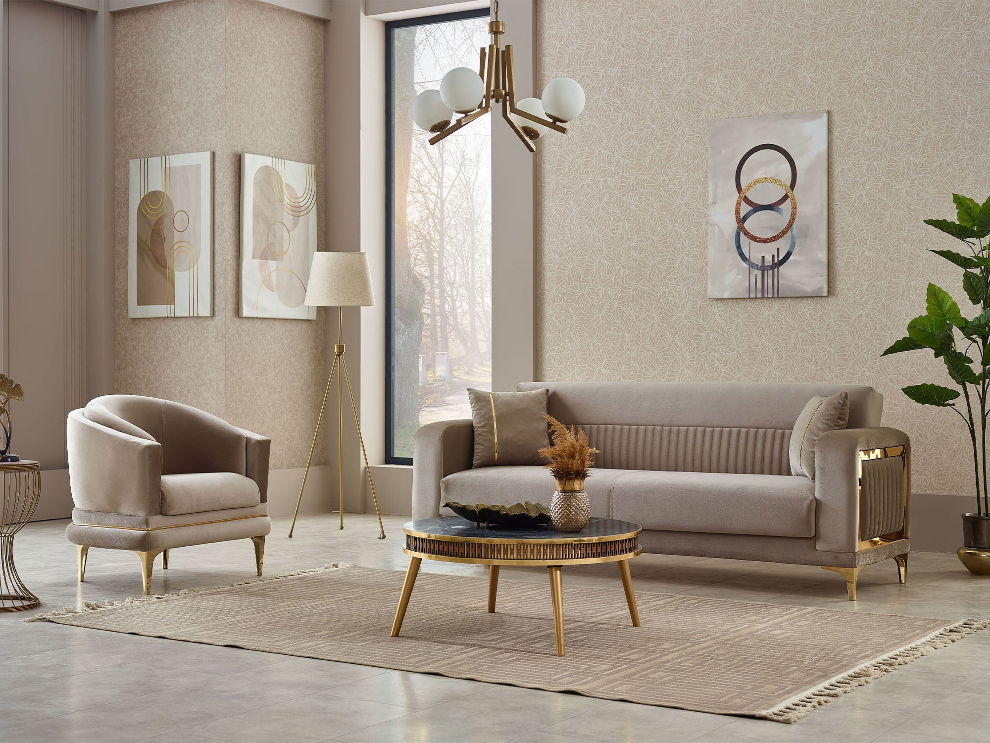 Mabel 3-pieces (Sofa & Loveseat & Chair) Livingroom