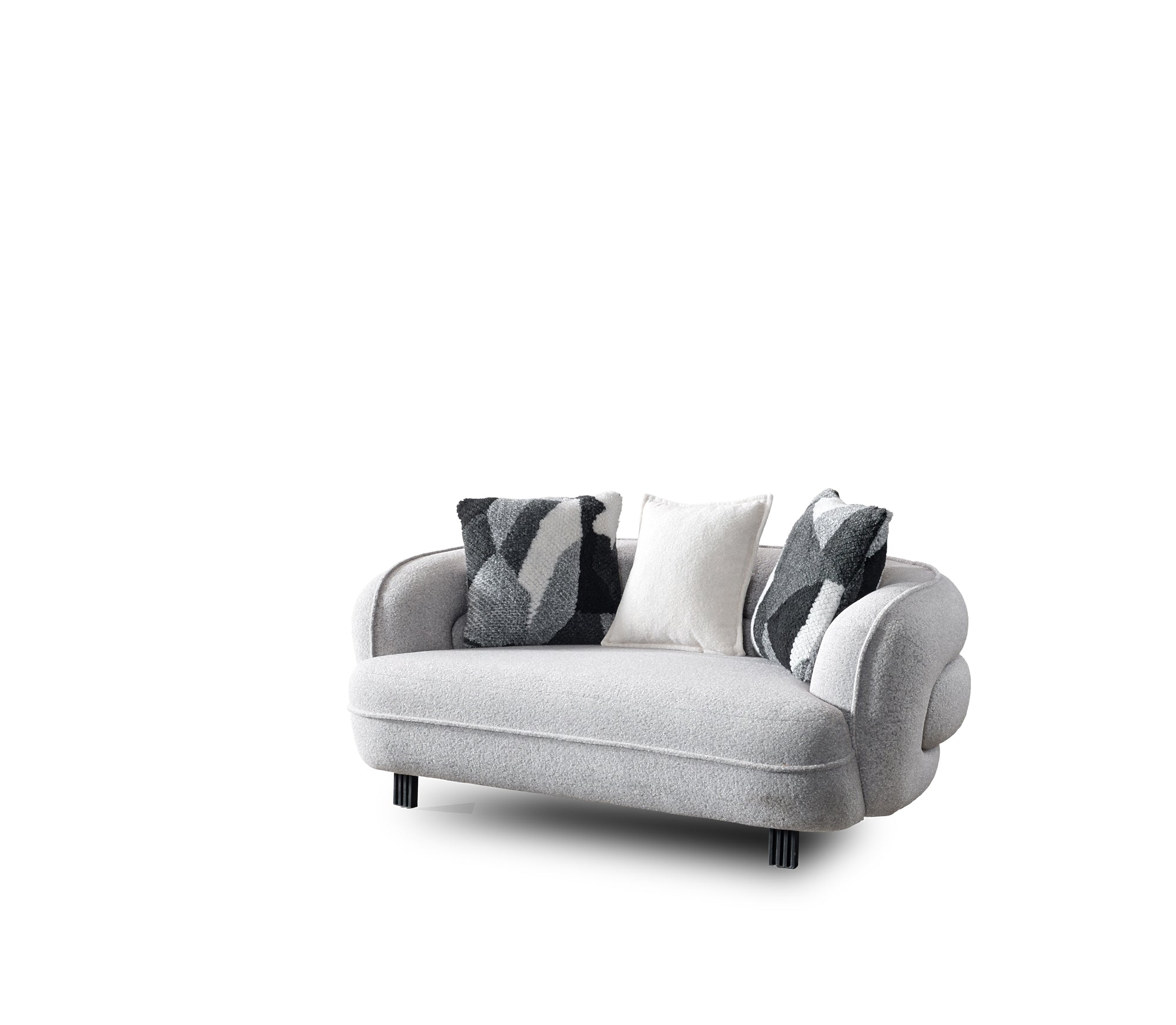 Marsilya Stationary Loveseat Grey