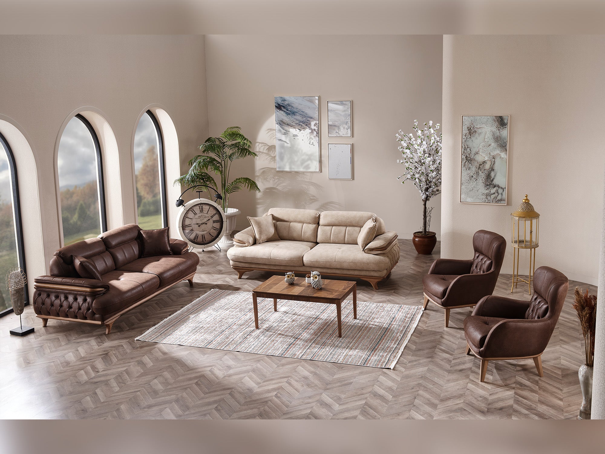 Maserati Convertible Livingroom Set (2 Sofa & 2 Chair)