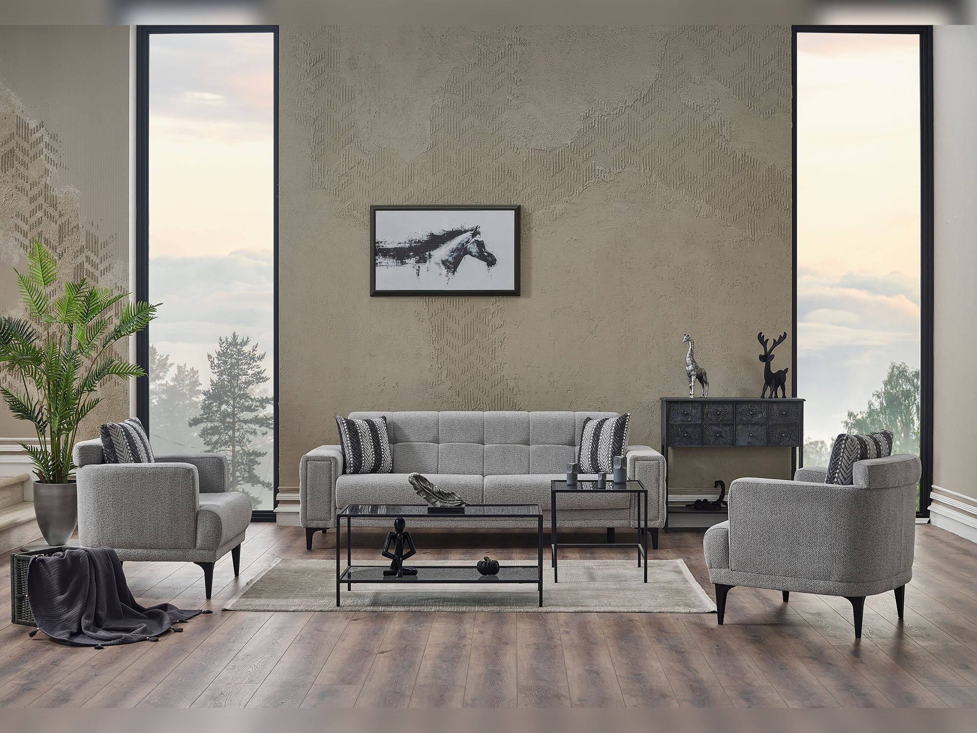 Milano Ser 3-pieces (Sofa & Loveseat & Chair) Livingroom